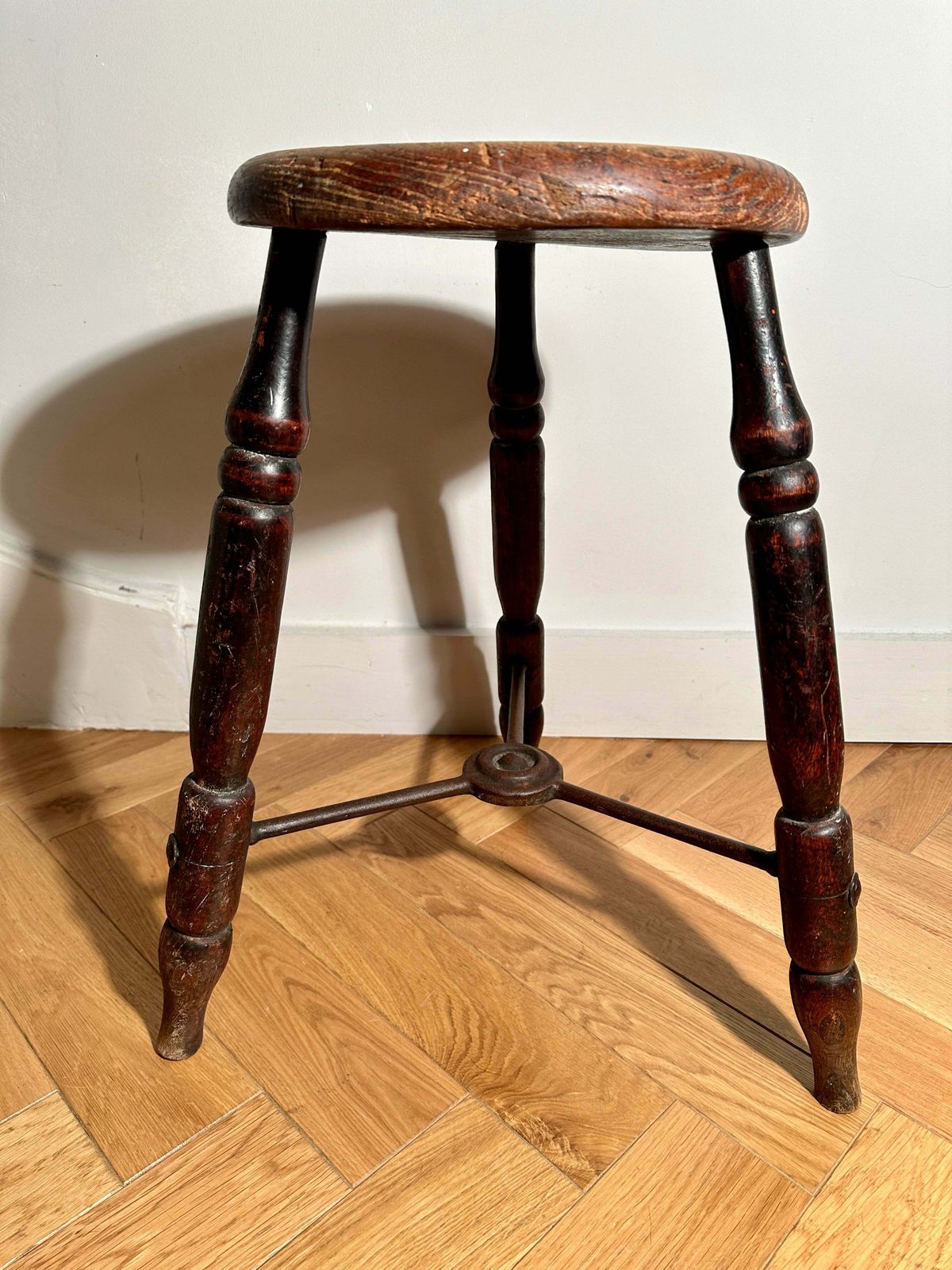Rare Early Antique Elm Lacemakers Stool Originating From Olney Buckinghamshire The Birthplace Of English Lacemakers Circa 1800 photo Furniture