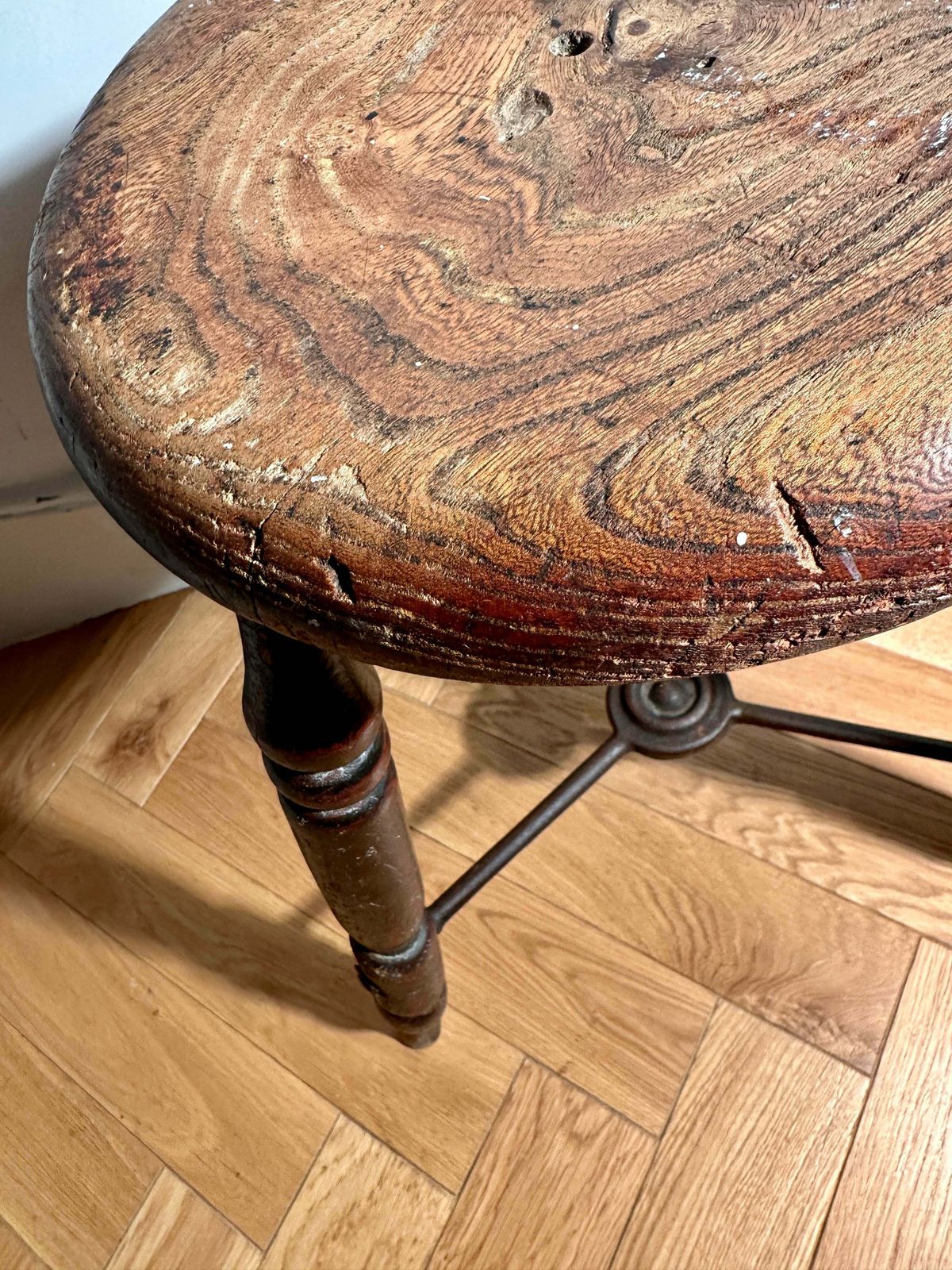Rare Early Antique Elm Lacemakers Stool Originating From Olney Buckinghamshire The Birthplace Of English Lacemakers Circa 1800 photo 495.0
