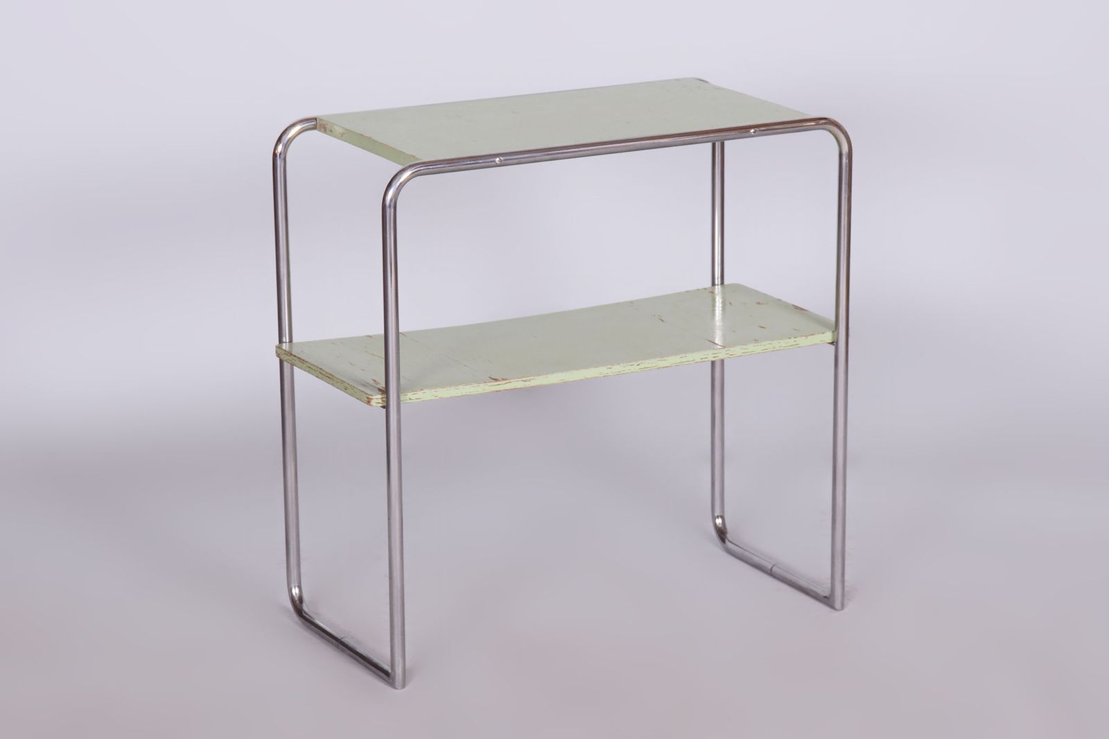 Bauhaus Side Table, John Hagemann, Thonet, Chrome Plated Steel, Germany, 1930s