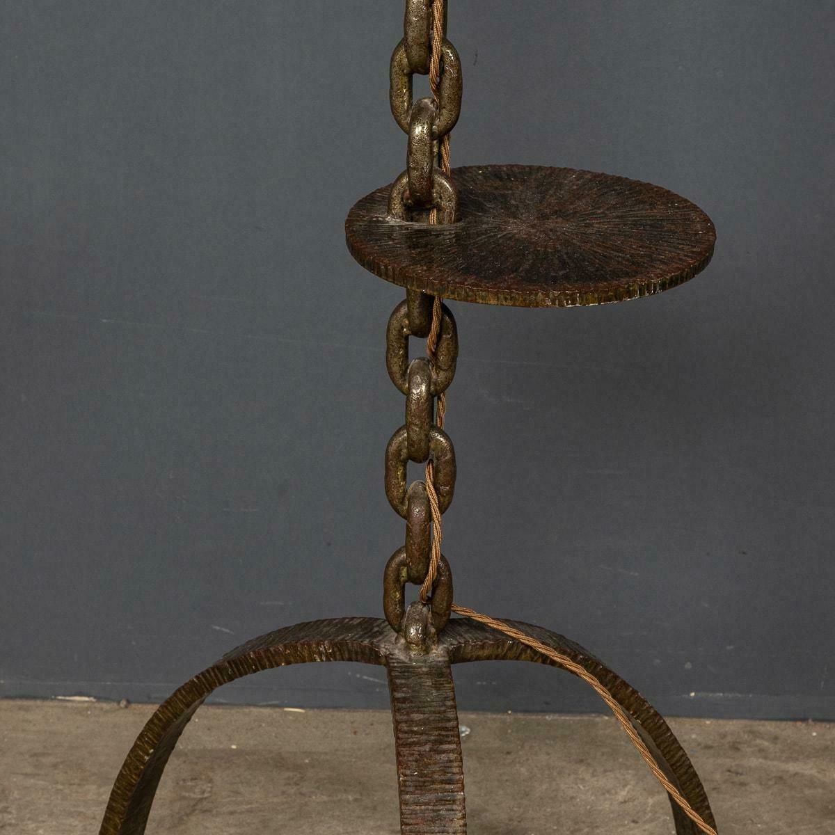 photo for sale 20th Century French Anchor Chain Freestanding Lamp With Shelves, C.1930