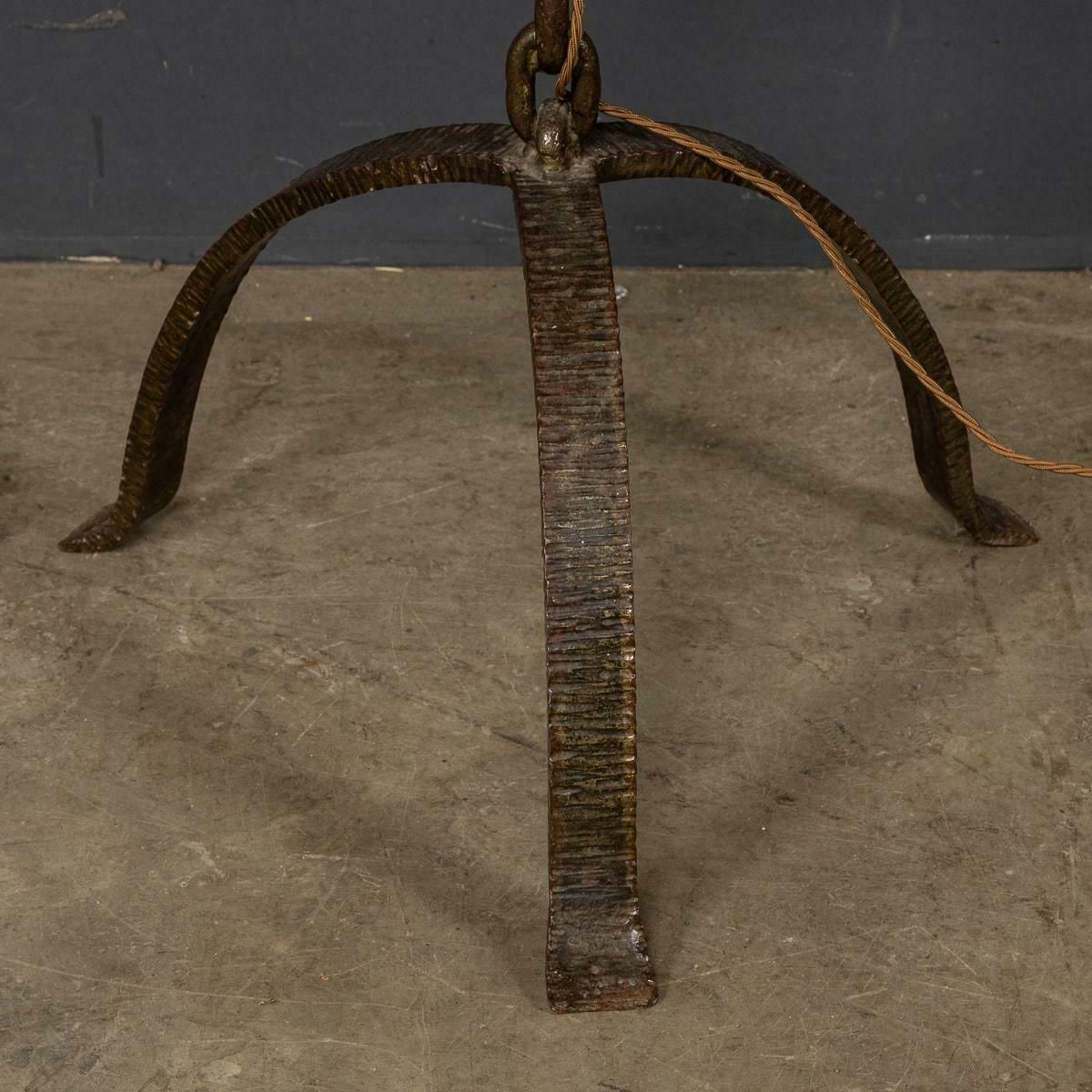 3195.0 20th Century French Anchor Chain Freestanding Lamp With Shelves, C.1930 photo
