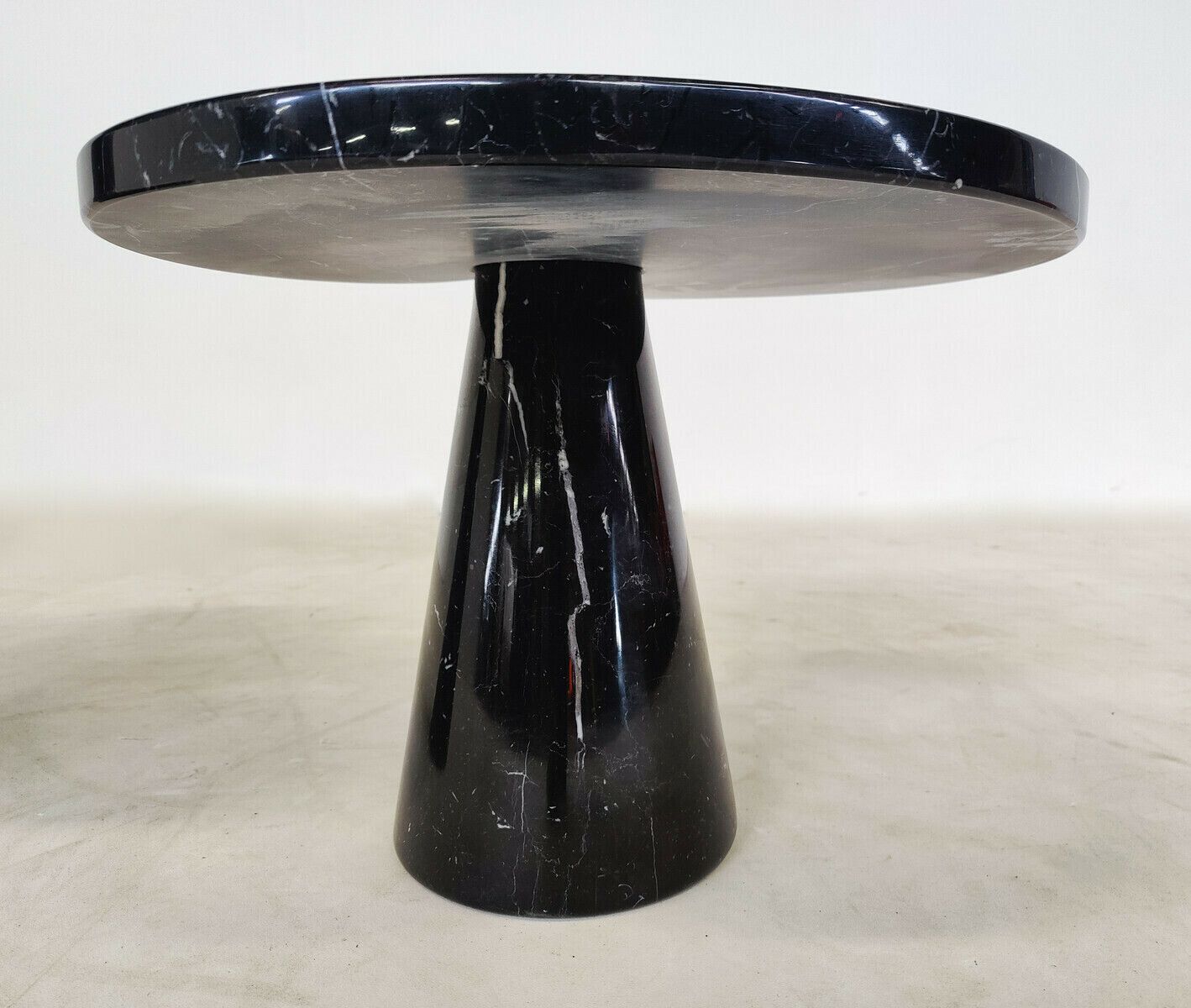 Pair Of Black ''Eros'' Marble Side Tables By Angelo Mangiarotti photo for sale