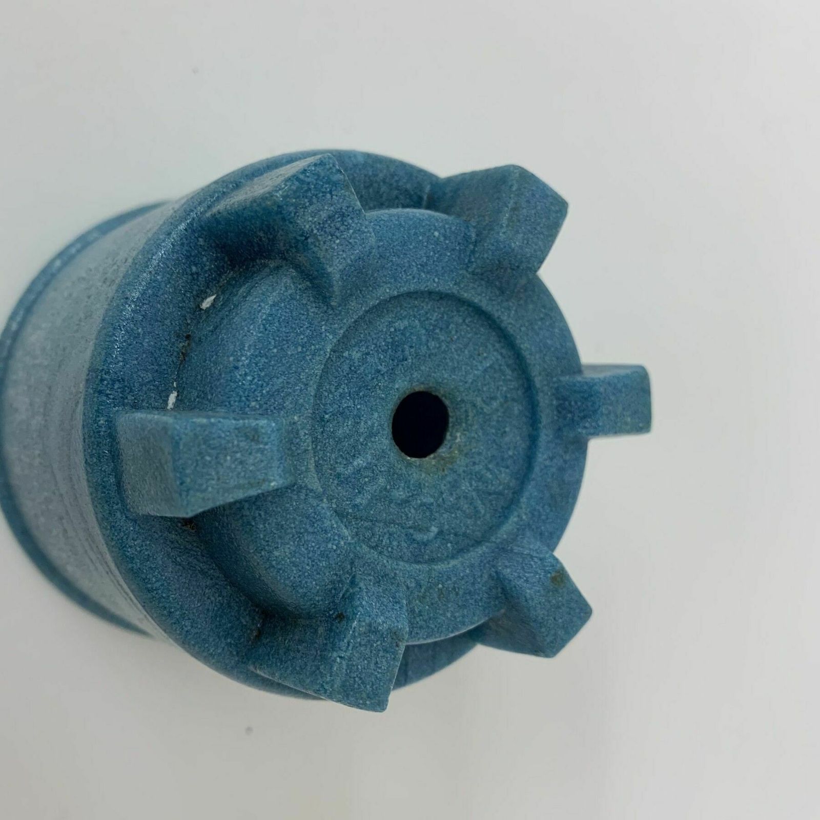 Antique Leerdam Copier Cactus Pot In Blue Graniver Glass , 1928 photo for sale