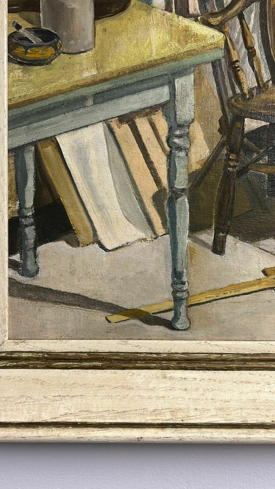 'Still Life Of A Chair In The Artist's Studio', Pat Jamieson, Oil On Board photo for sale