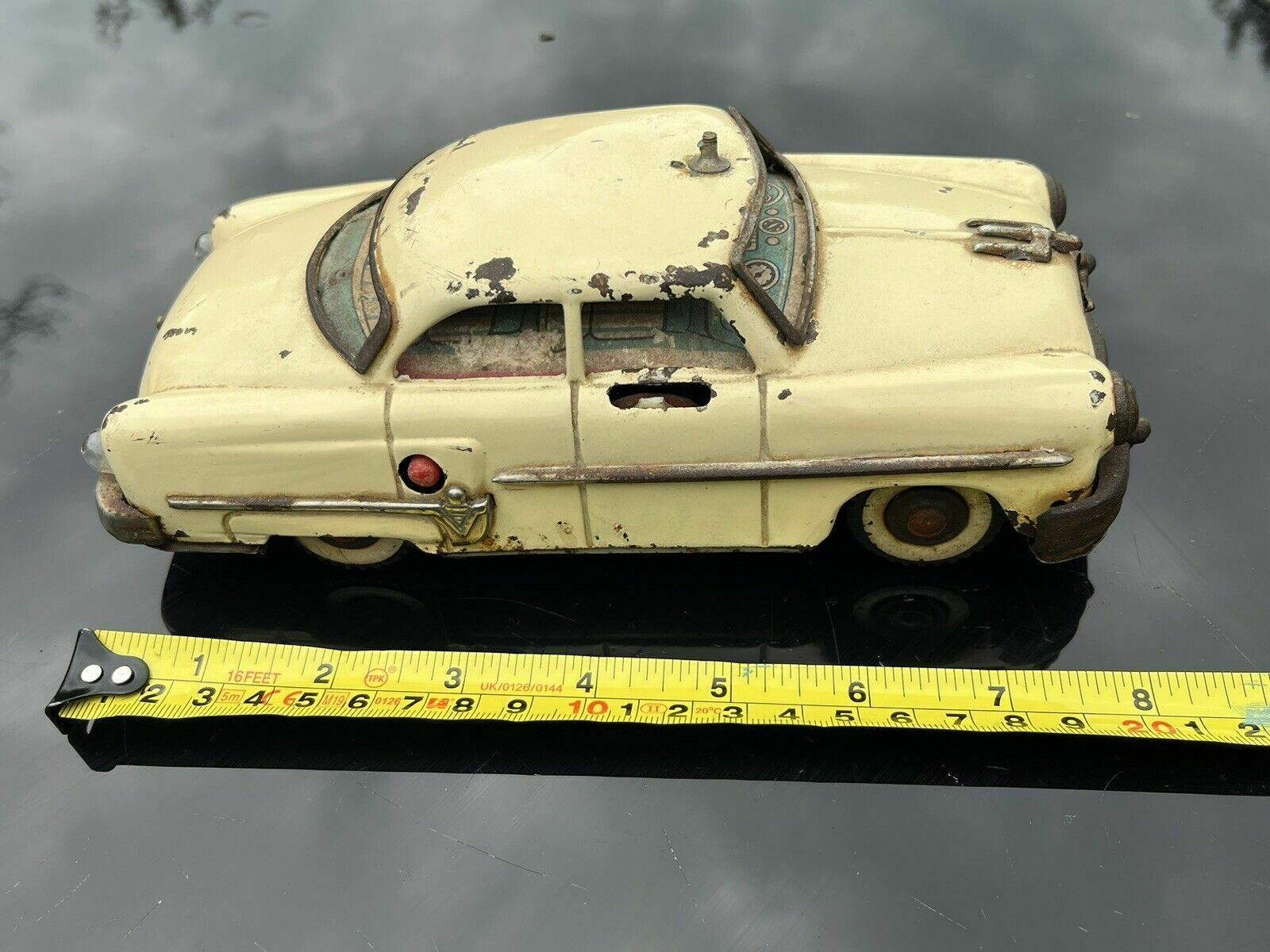photo for sale Tin Plate Battery Toy Car, Circa 1960