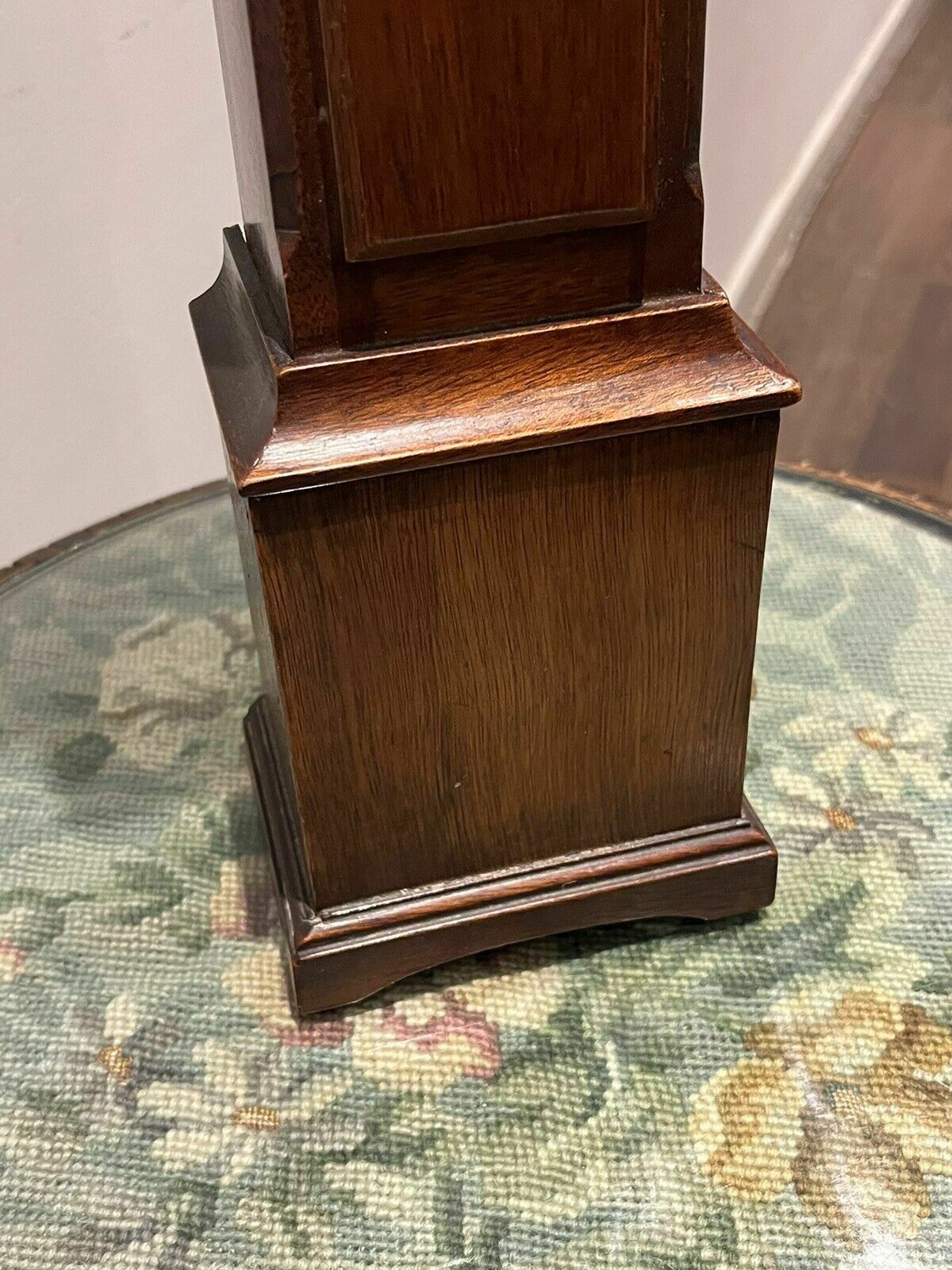 Pocket Watch Holder. Miniature Mahogany Longcase. We Ship Worldwide. photo 195.0