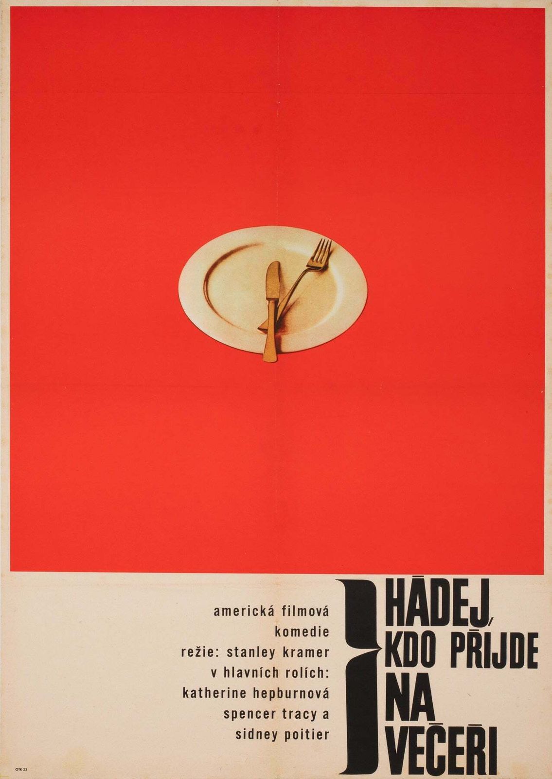 Guess Whos Coming To Dinner 1967 Czech A1 Film Poster, Karel Vaca