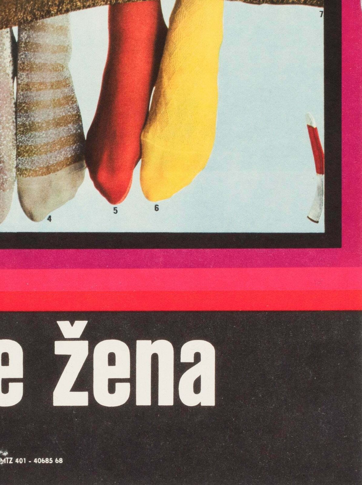 A Woman Is A Woman 1968 Czech A3 Film Poster, Josef Vyletal photo vinterior