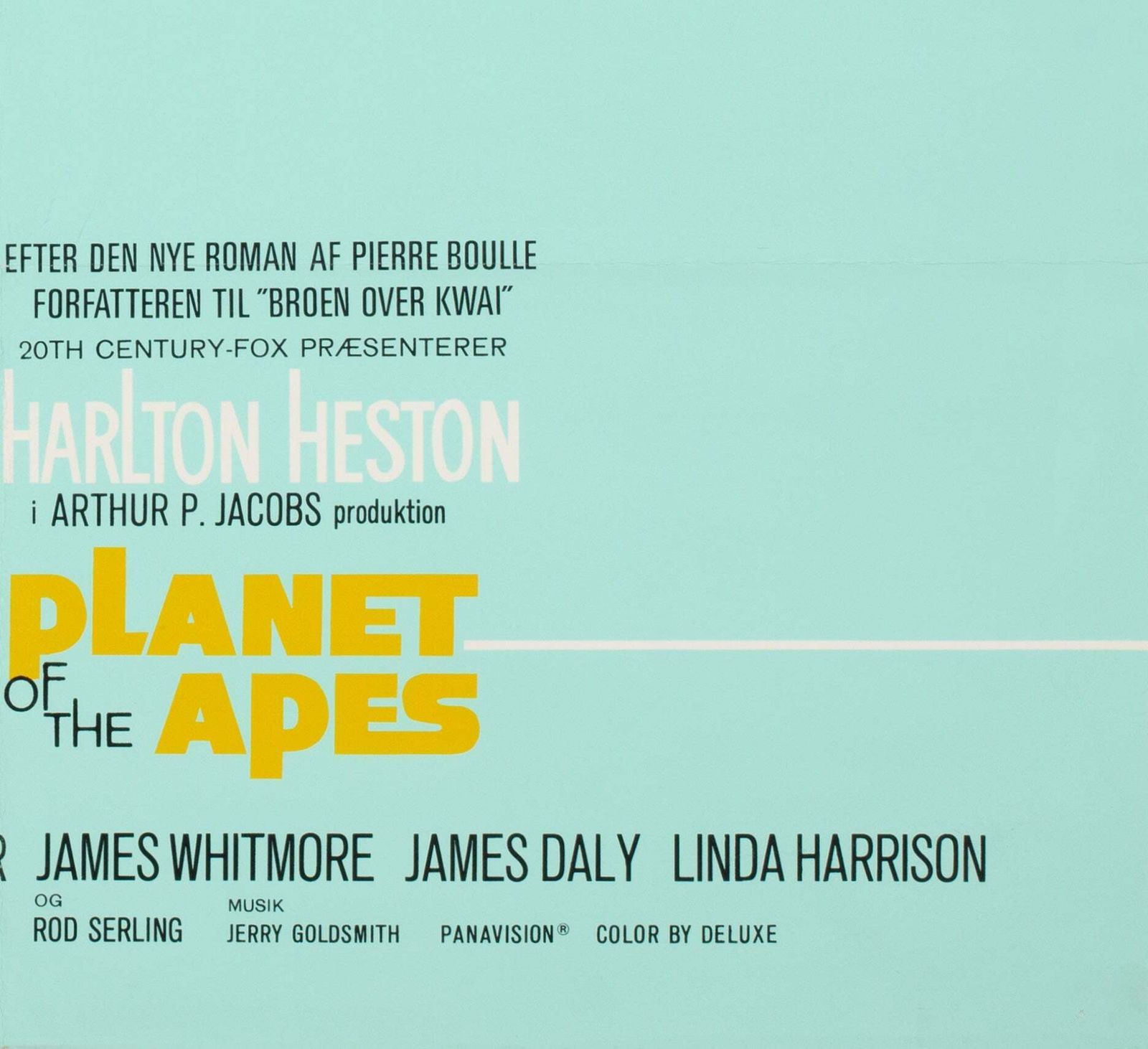 Planet Of The Apes 1968 Danish Film Poster photo vintage