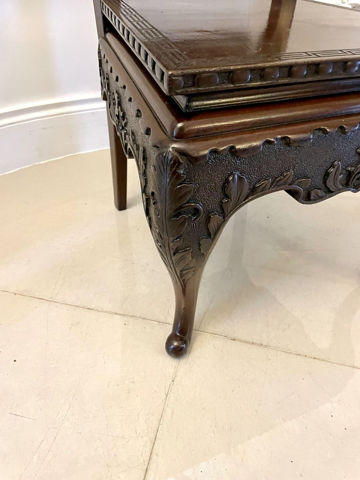 Fine Quality Pair Of Antique Carved Chinese Hall Chairs photo 2495.0