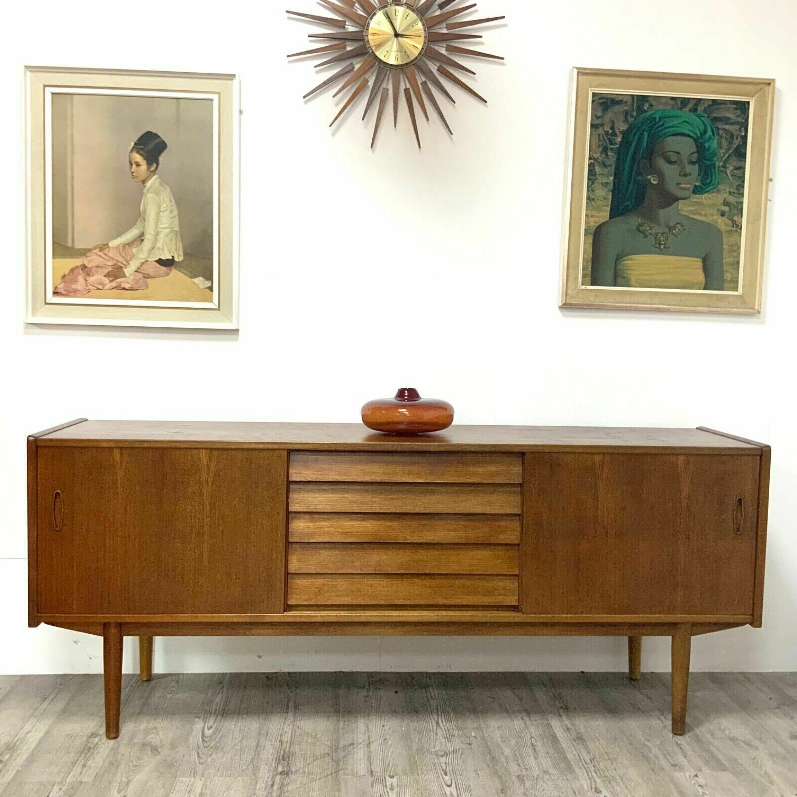 1495.0 Nils Jonsson For Hugo Troeds Swedish Teak Sideboard Retro Vintage Danish Style photo