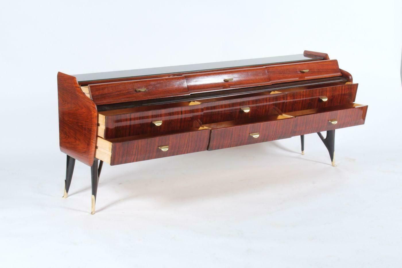 Furniture A Classic Mid Century Italian Sideboard In Rosewood photo