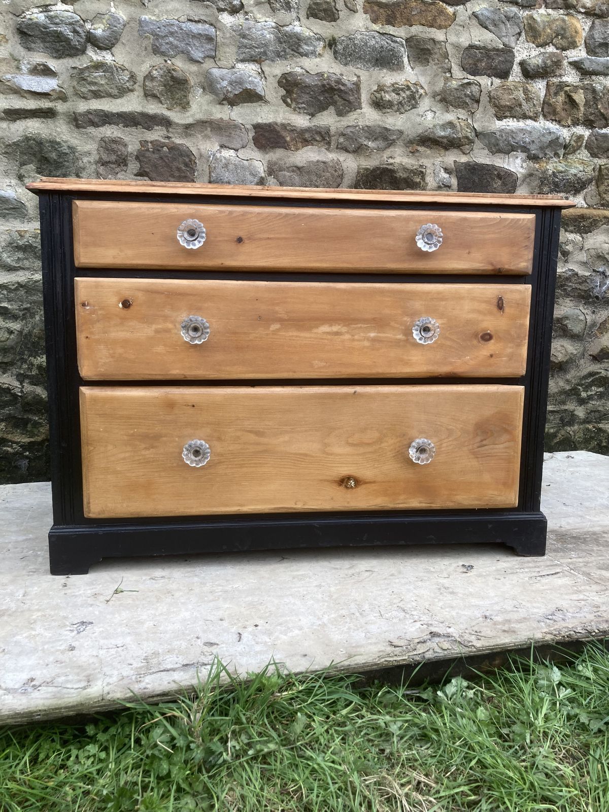 Victorian Pine Painted Chest Of Drawers photo for sale