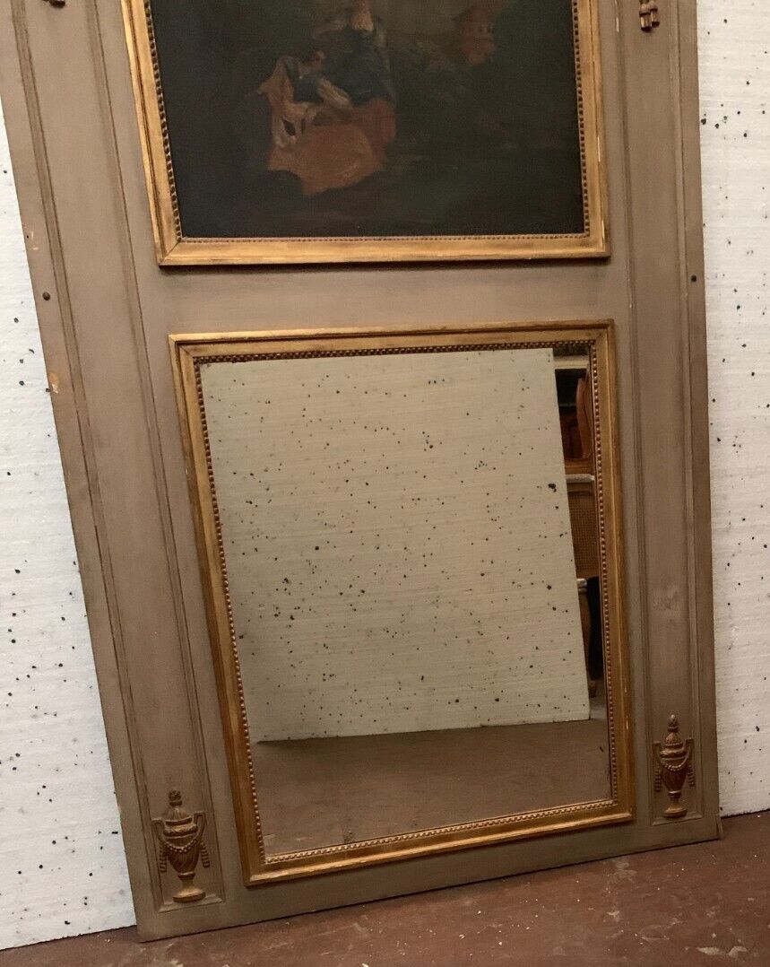 Louis XVI Style Trumeau In Patinated And Gilded Wood photo buy