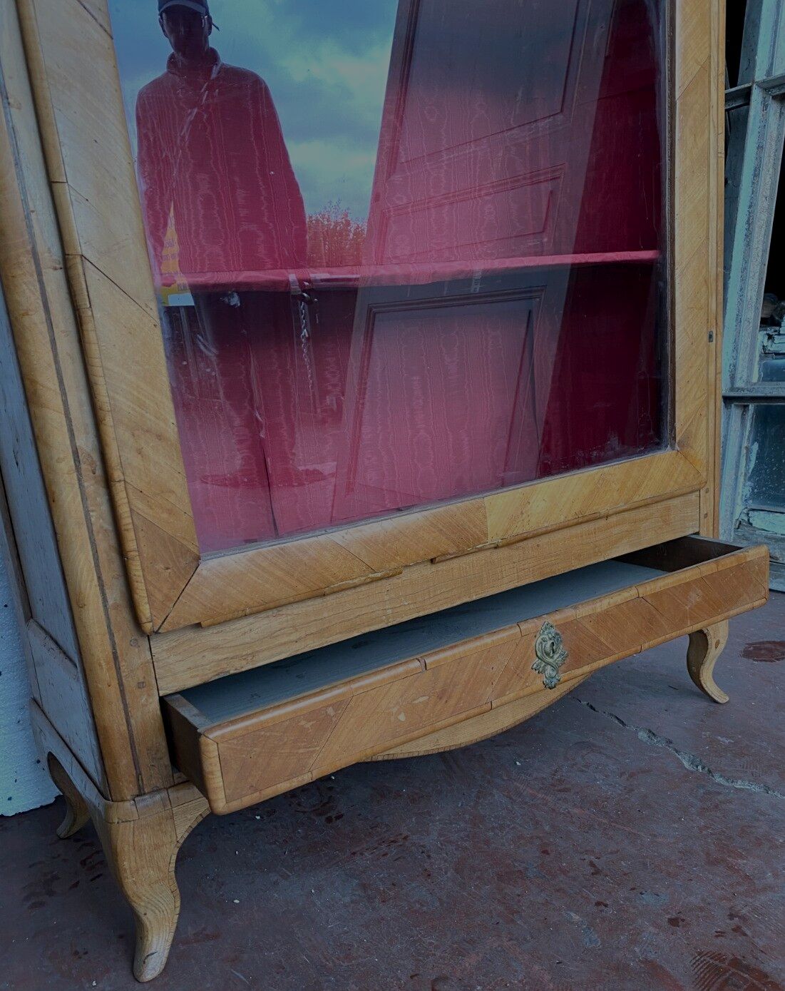 Louis XV Style Showcase In Cherry Wood And 19th Century Veneer photo vinterior