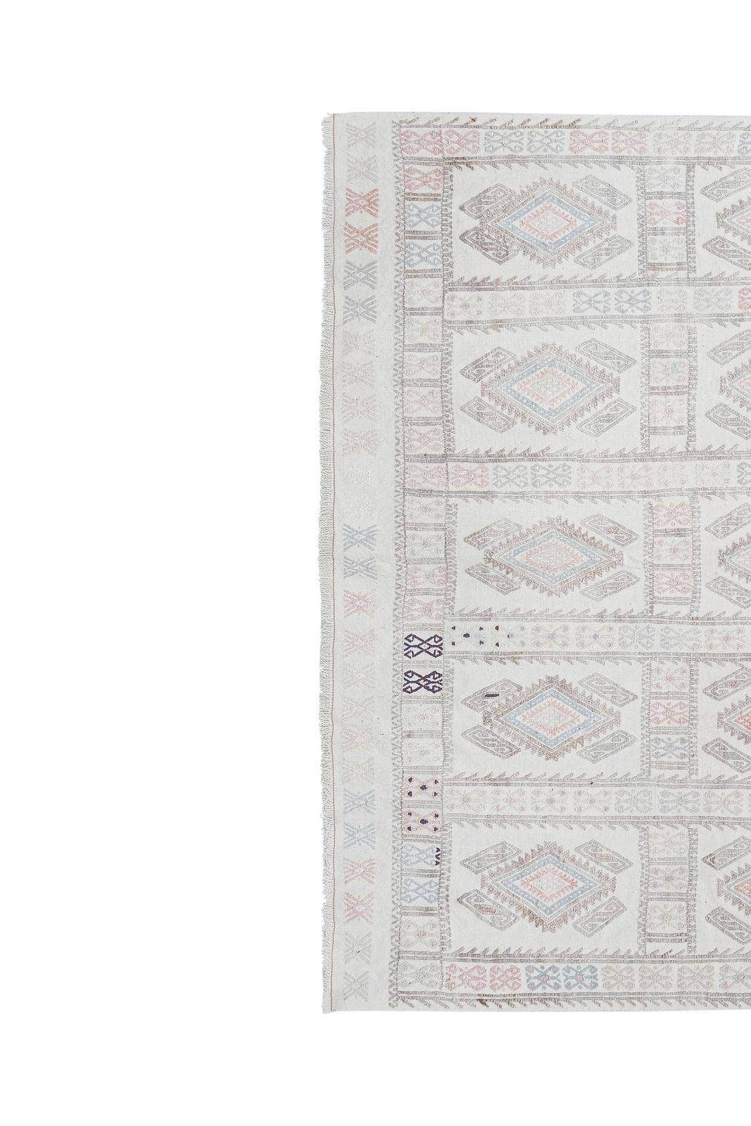 Turkish Faded Kilim Rug 4'1'' X 7'1'' photo for sale