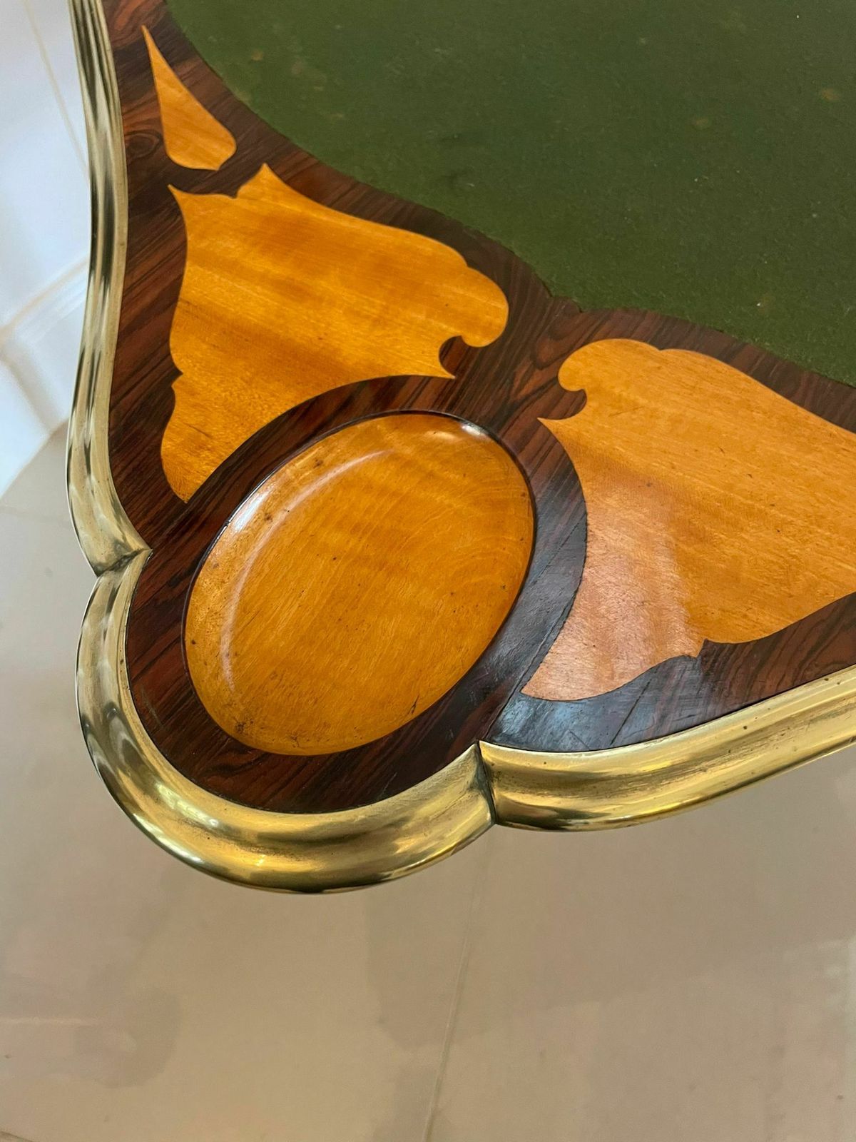 Outstanding Quality Antique Porcelain And Ormolu Mounted Kingwood Table By G T Morant, London photo for sale