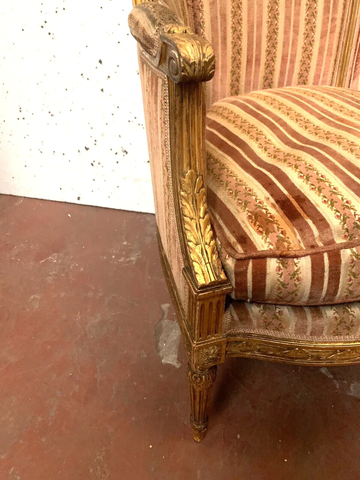 Bergere Louis XVI Style In Gilded Wood XX Century photo buy