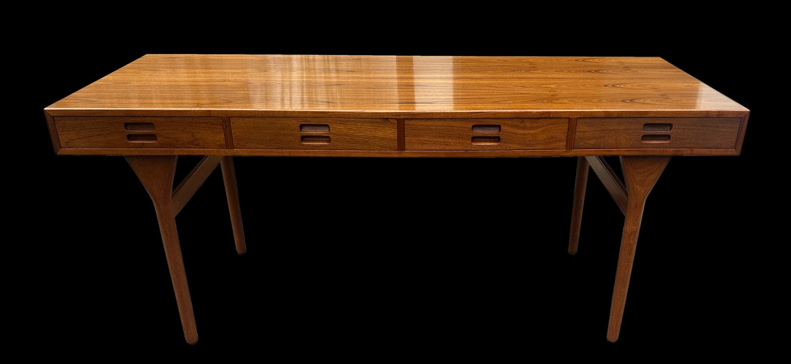 Teak 4 Drawer Desk By Nanna Ditzel For Soren Wiladsen photo vinterior