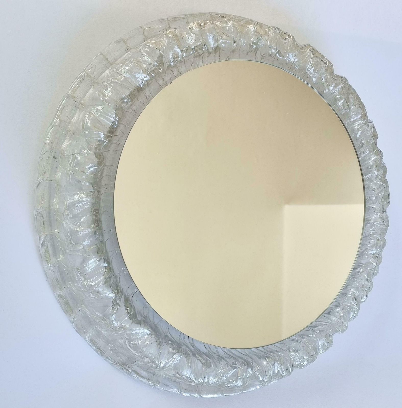 Midcentury Rare Wall Mirror Hillebrand, Germany, 1970s photo Home Decor
