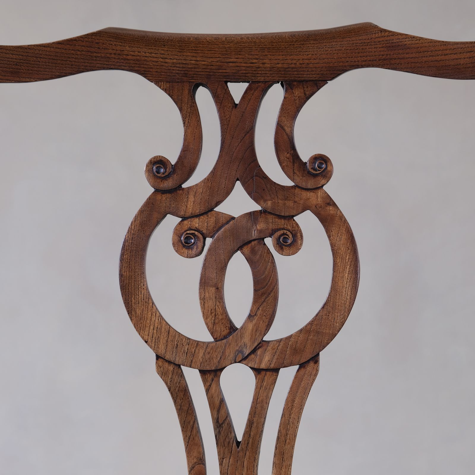 photo vintage Chippendale 18th Century Georgian Elm Armchair