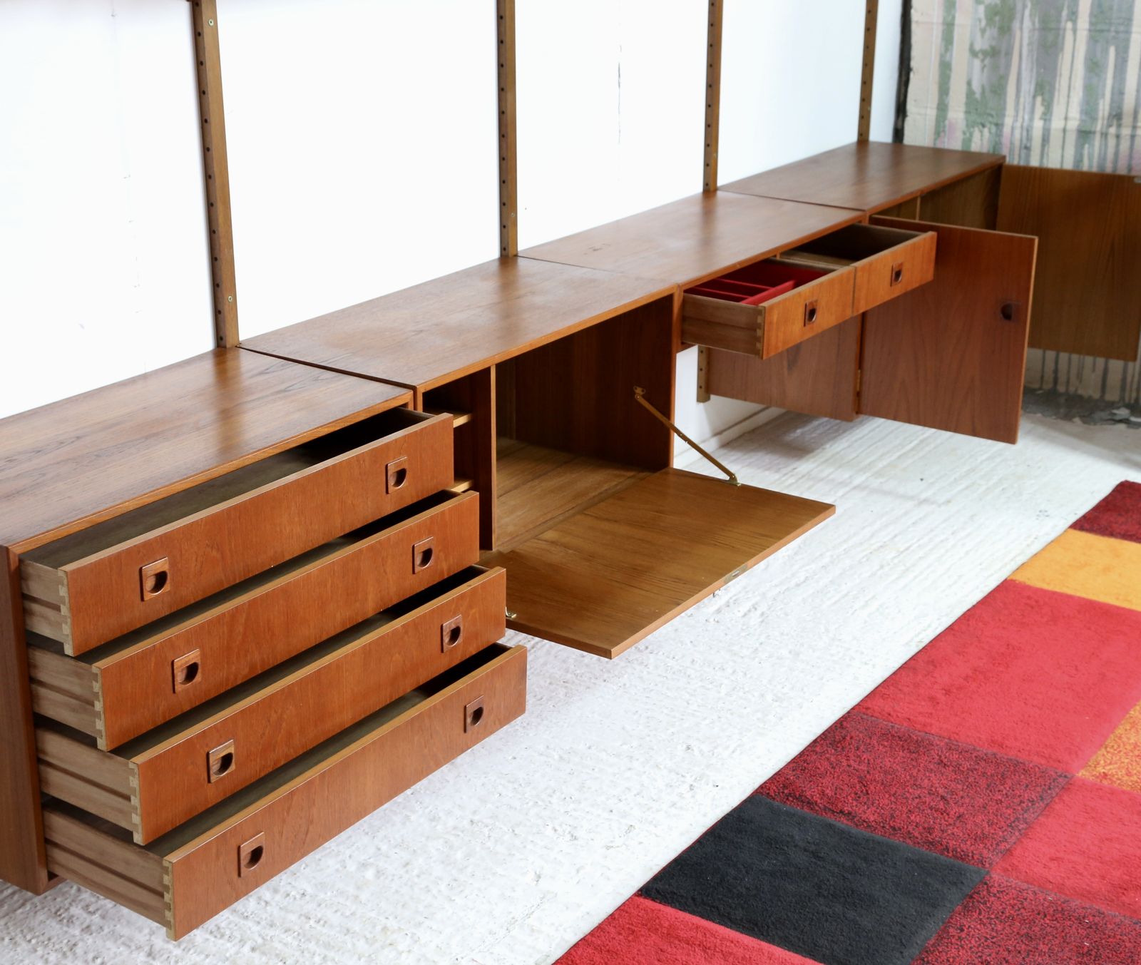 photo for sale Danish Mid Century Modern Wall Unit, Rud Thygesen & Johnny Sorensen For Hansen & Guldborg Furniture