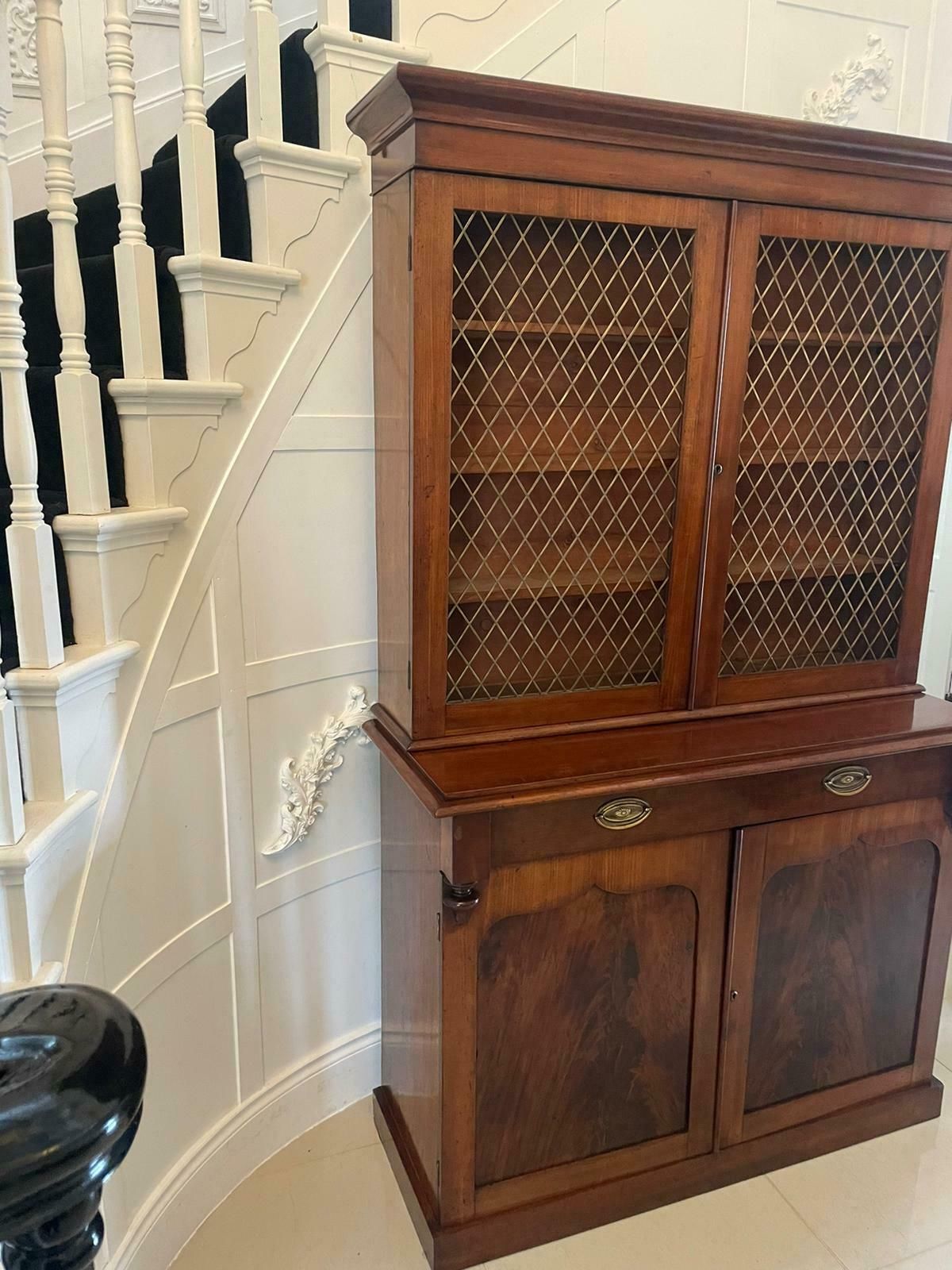 Quality Antique William IV Mahogany Bookcase photo Furniture