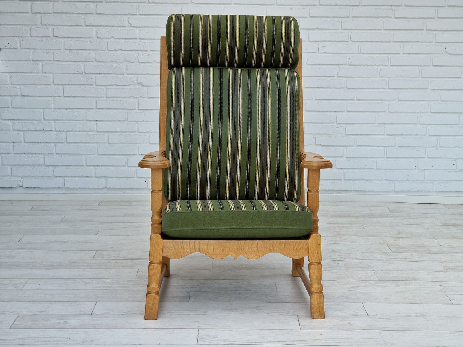 60s, Highback Armchair, Danish Design, Henning Kjærnulf Style, Original Very Good Condition. photo Furniture
