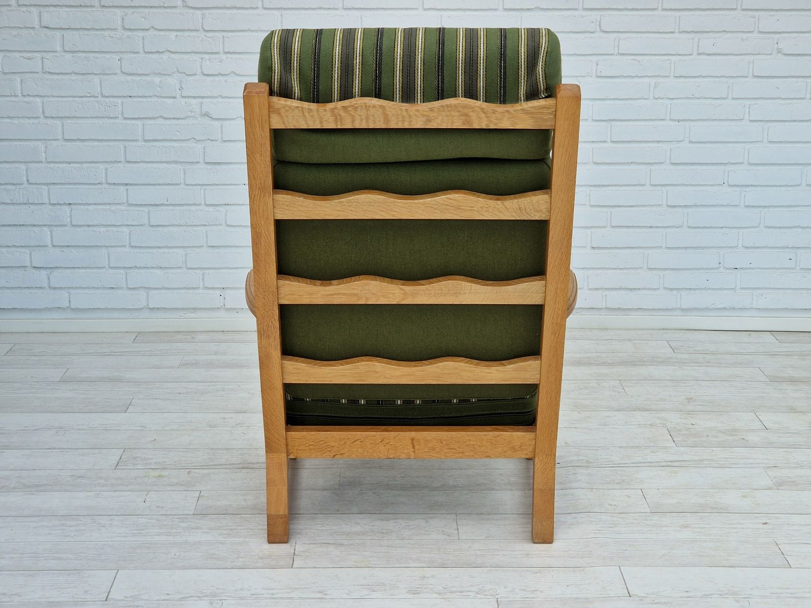 photo furniture Jaren 1960, Highback Fauteuil, Deens Design, In De Stijl Van Henning Kjærnulf, Uitstekende Staat.