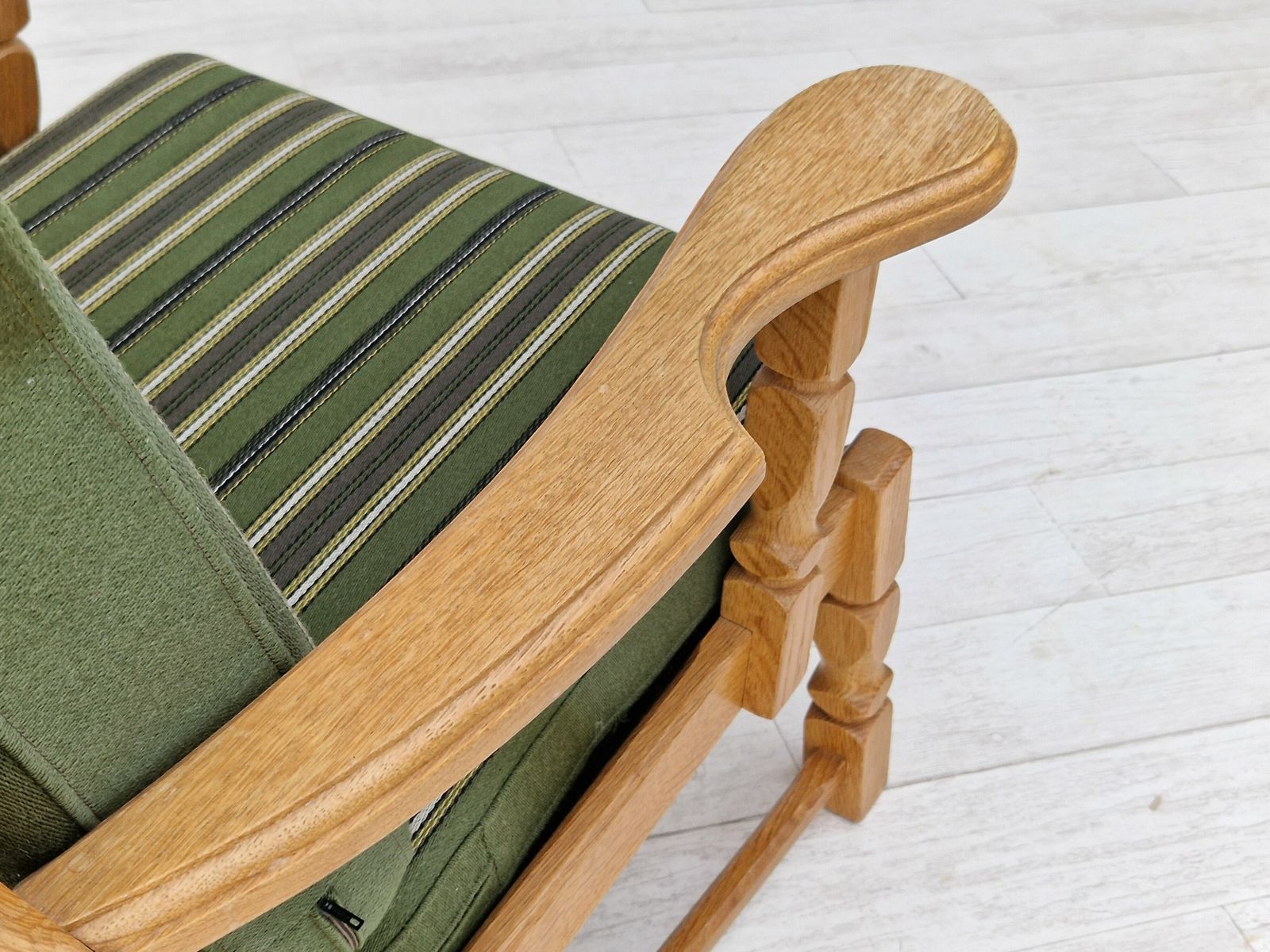 photo for sale 60s, Highback Armchair, Danish Design, Henning Kjærnulf Style, Original Very Good Condition.