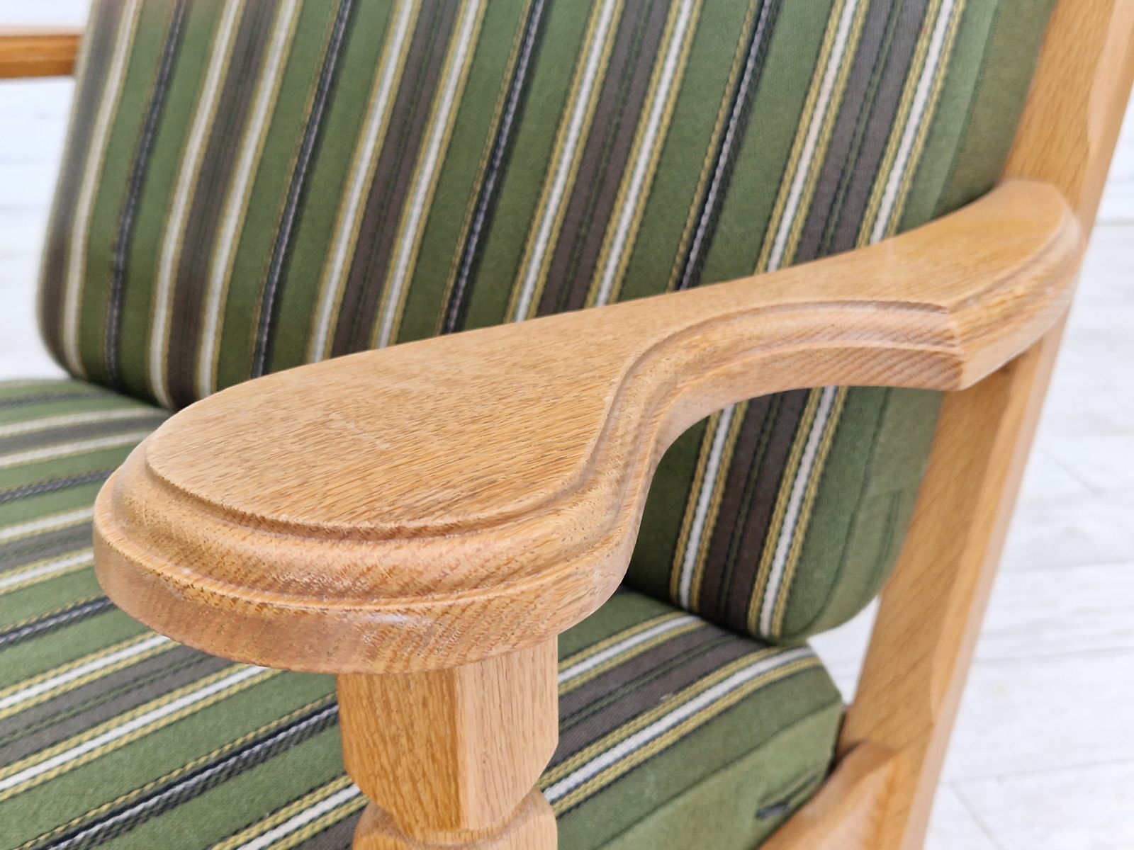 Meubels Jaren 1960, Highback Fauteuil, Deens Design, In De Stijl Van Henning Kjærnulf, Uitstekende Staat. photo