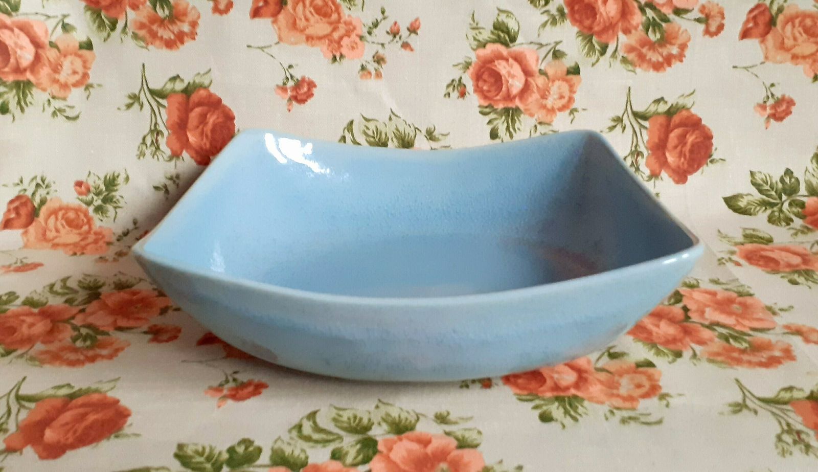 Blue Mid Century Studio Pottery Bowl By Ernestine Cannon