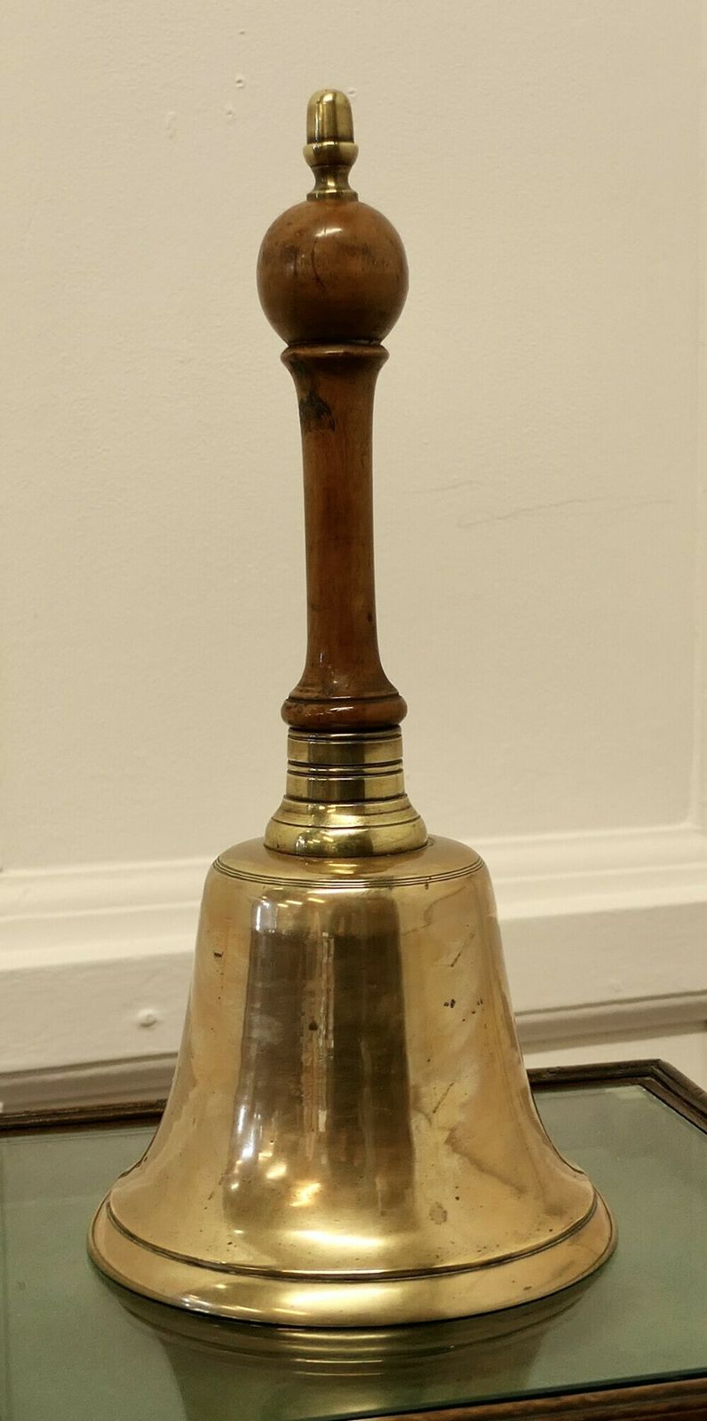 Old Brass Hand Bell, Town Cryer’s Or School Bell
