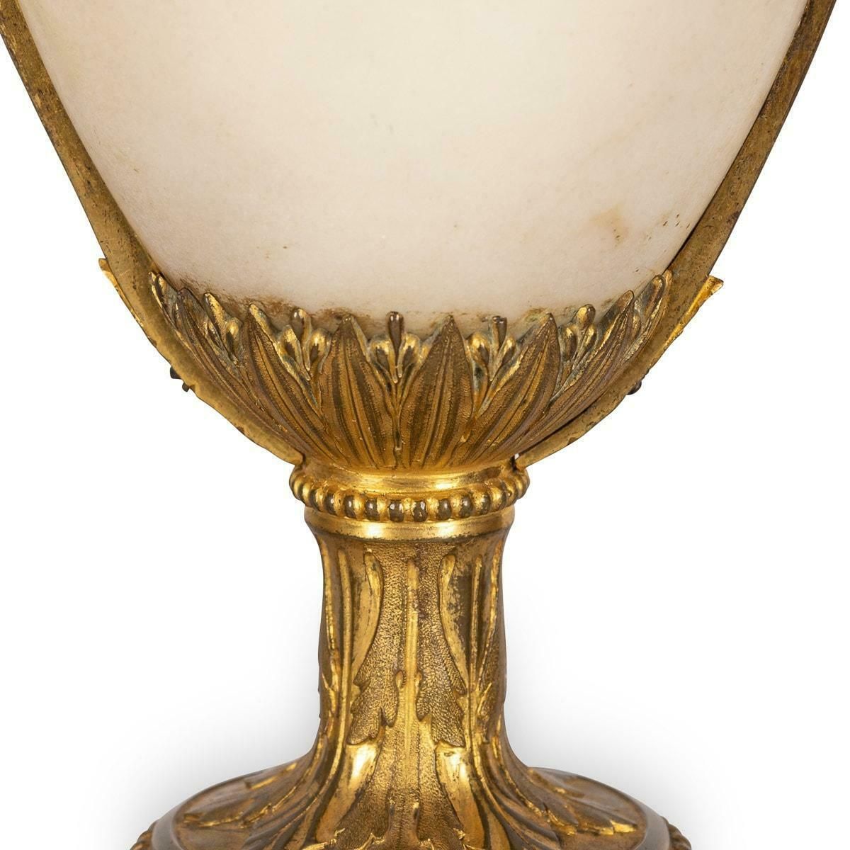 photo furniture 19th Century French Napoleon III Ormolu & White Marble Urns, C.1850