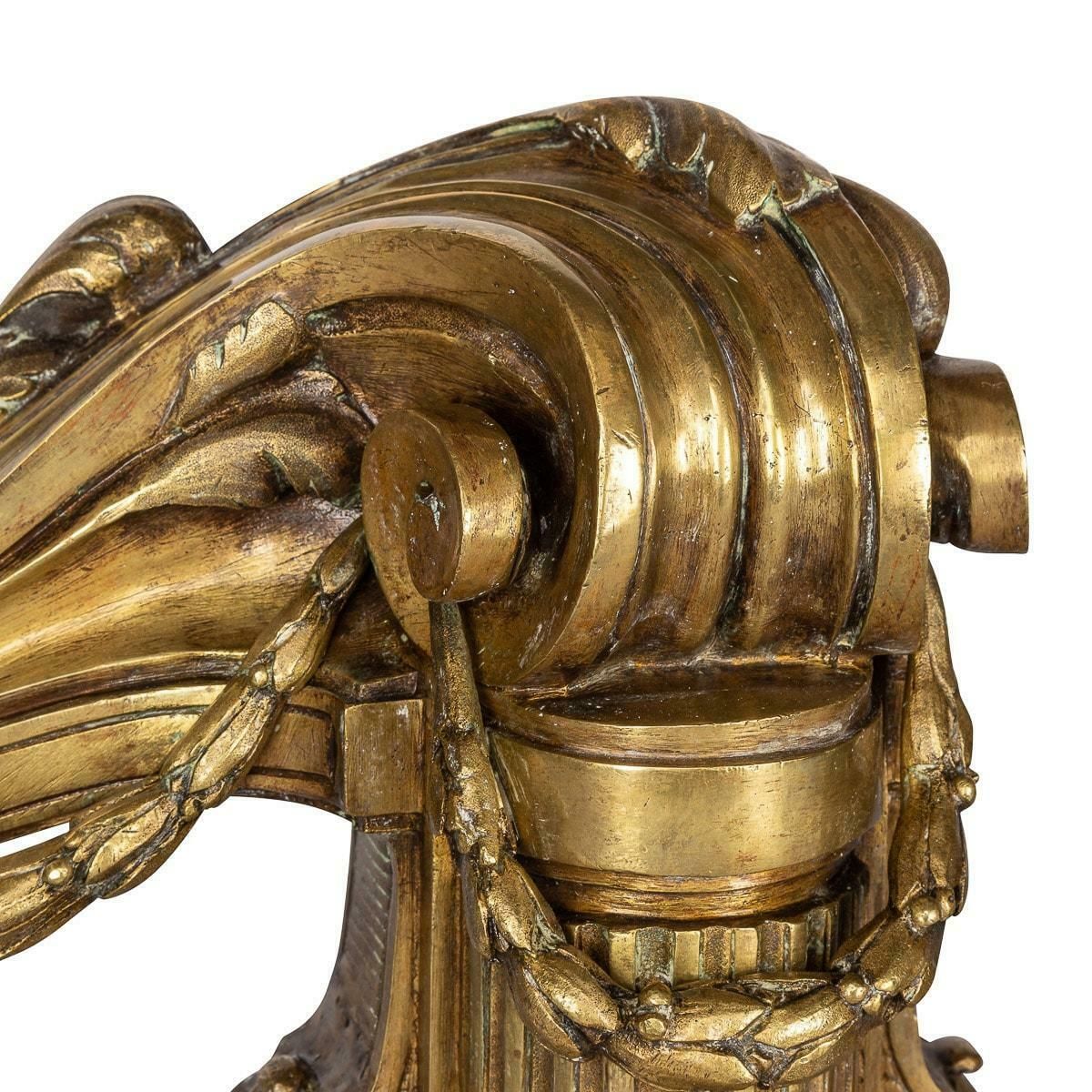 18th Century French Pair Of Ormolu Bronze Fireplace Chenets, C.1750 photo 2895.0