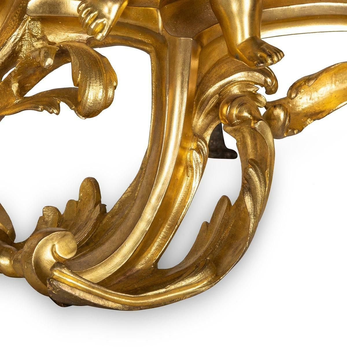 photo vinterior 19th Century French Pair Of Ormolu Bronze Fireplace Chenets, C.1850