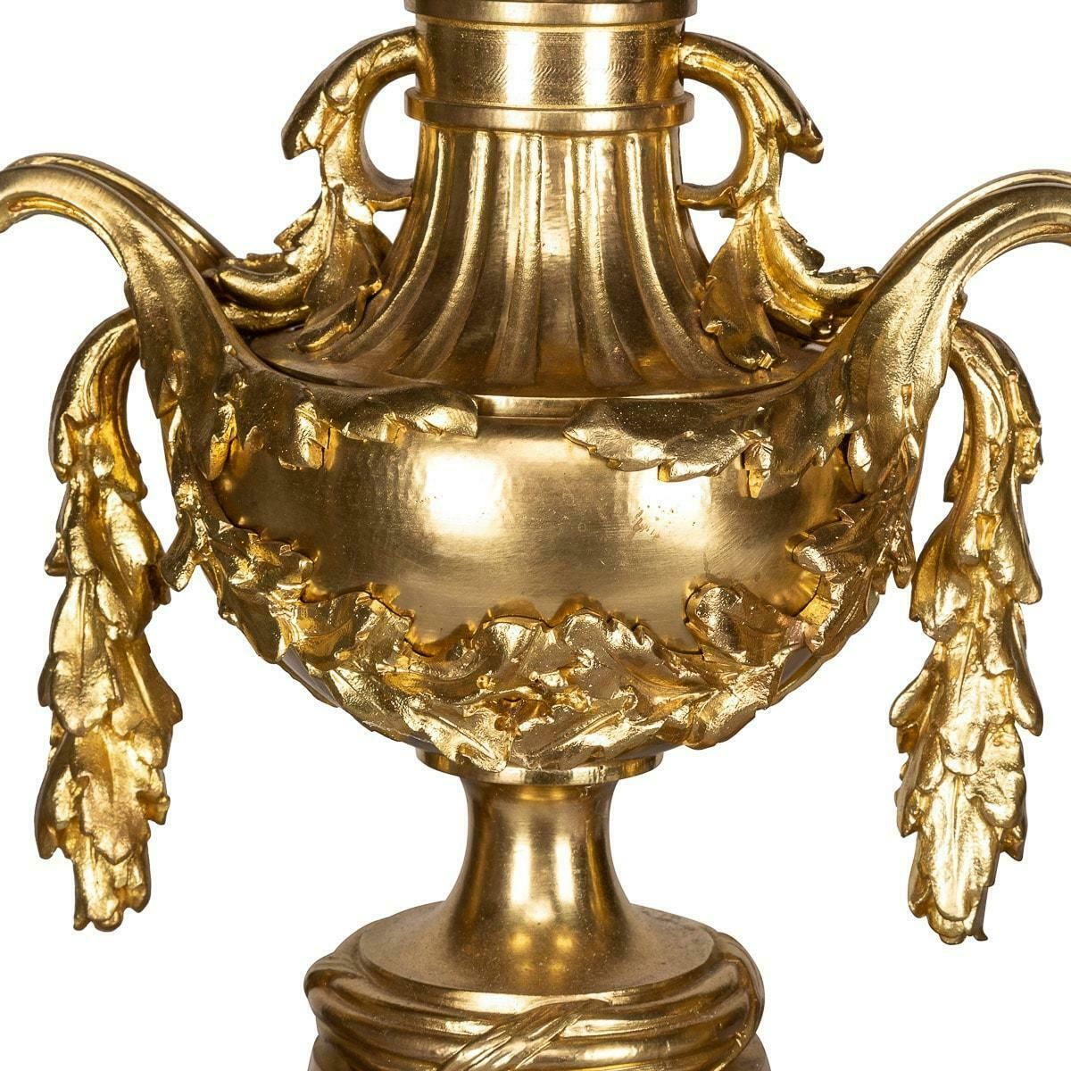 19th Century French Pair Of Ormolu Bronze Fireplace Chenets, C.1840 photo Home Fixtures