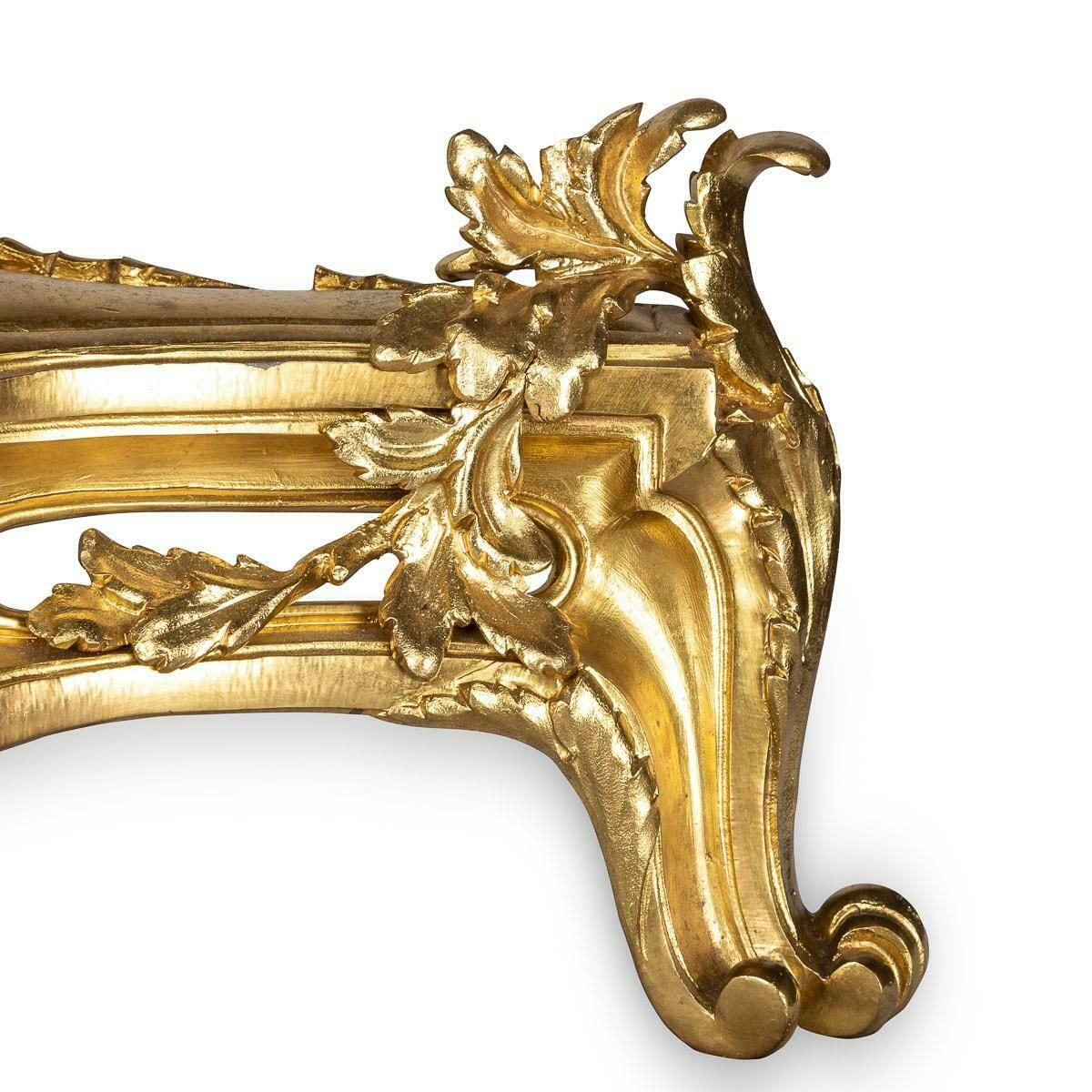 photo for sale 19th Century French Pair Of Ormolu Bronze Fireplace Chenets, C.1840