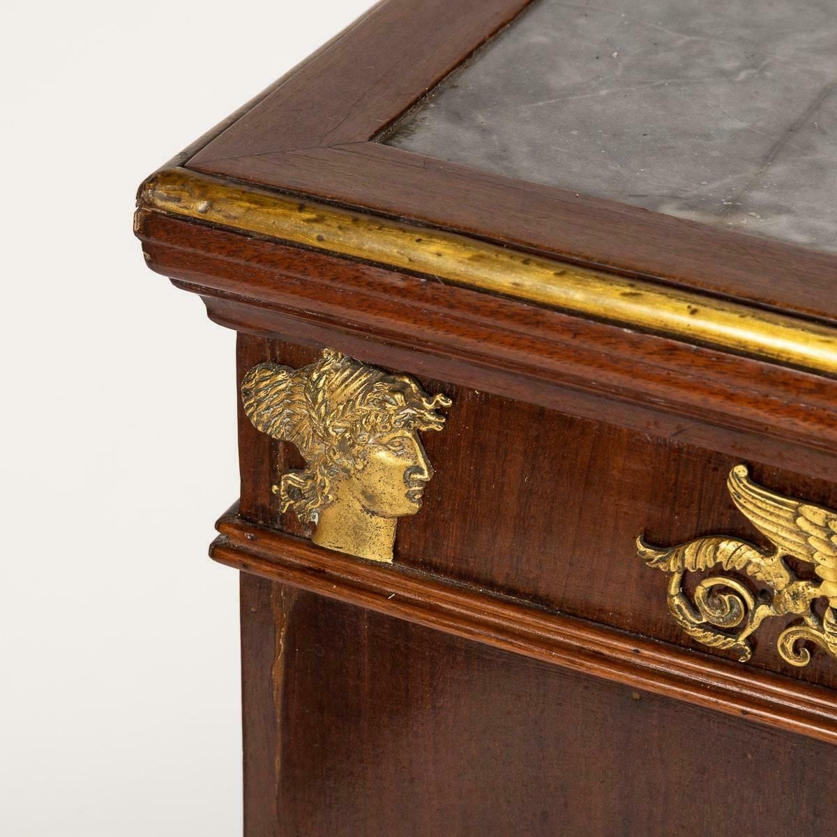 19th Century French Empire Style Ormolu Mounted Wood & Marble Pedestal, C.1890 photo buy