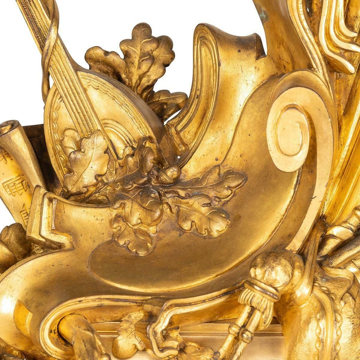 19th Century French Pair Of Ormolu Bronze Fireplace Chenets, C.1840 photo Home Fixtures