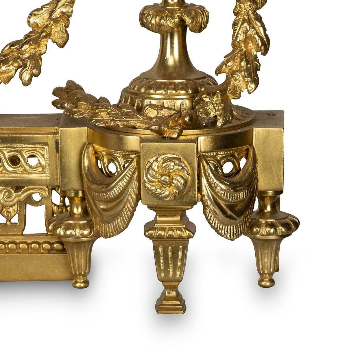 19th Century Ormolu Style Fireplace Chenets photo buy