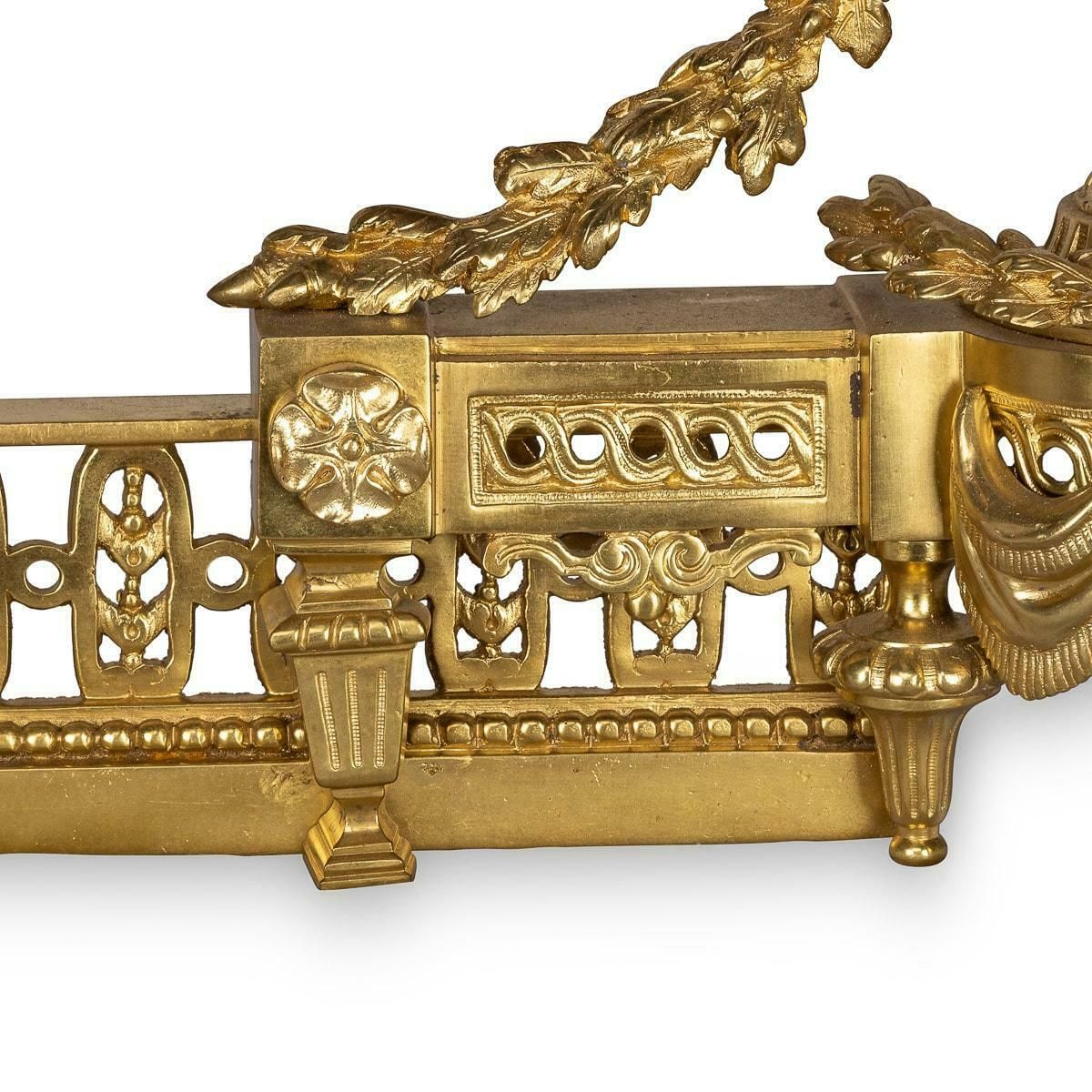 19th Century Ormolu Style Fireplace Chenets photo vintage