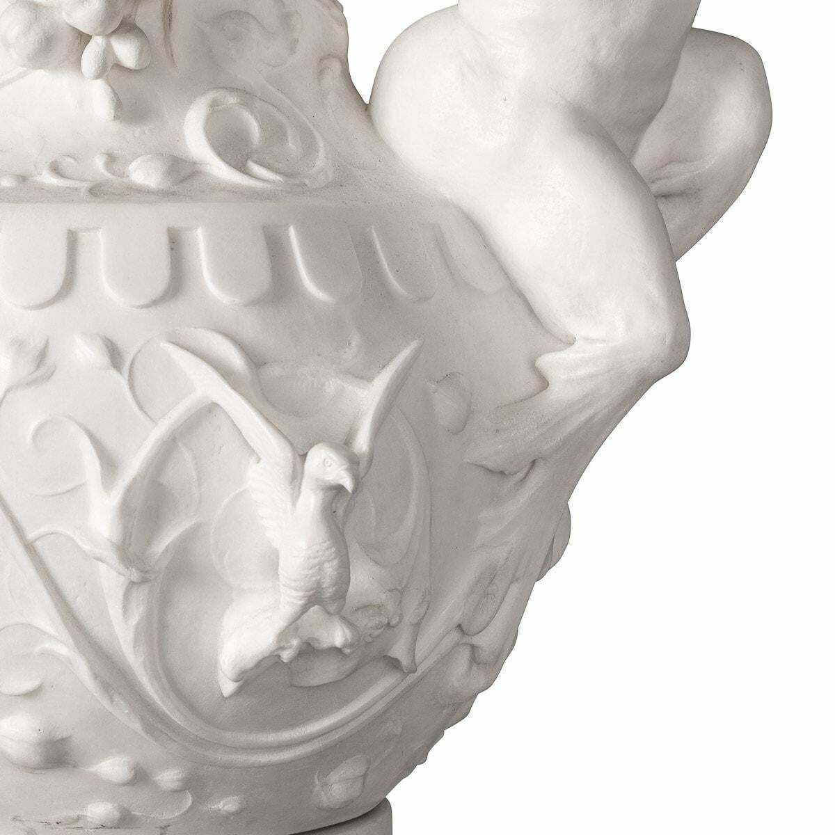 19th Century Italian Marble Vase Decorated With An Eagle, C.1890 photo vintage
