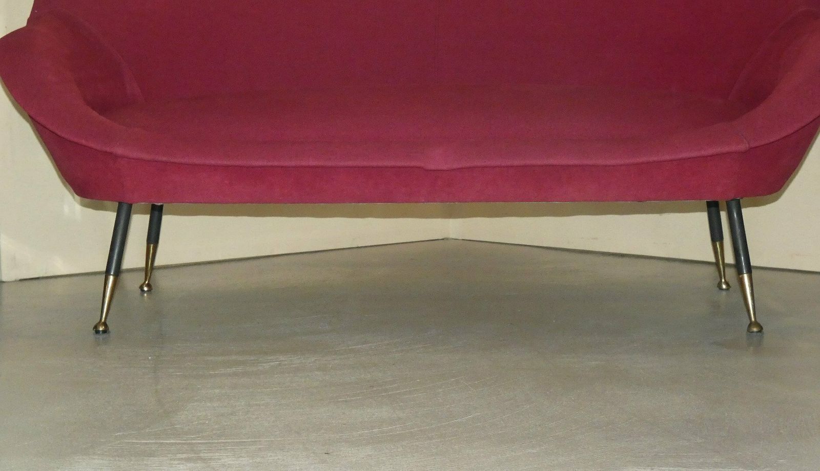 Italian 3 Seater Wool Sofa, 1950s photo vintage