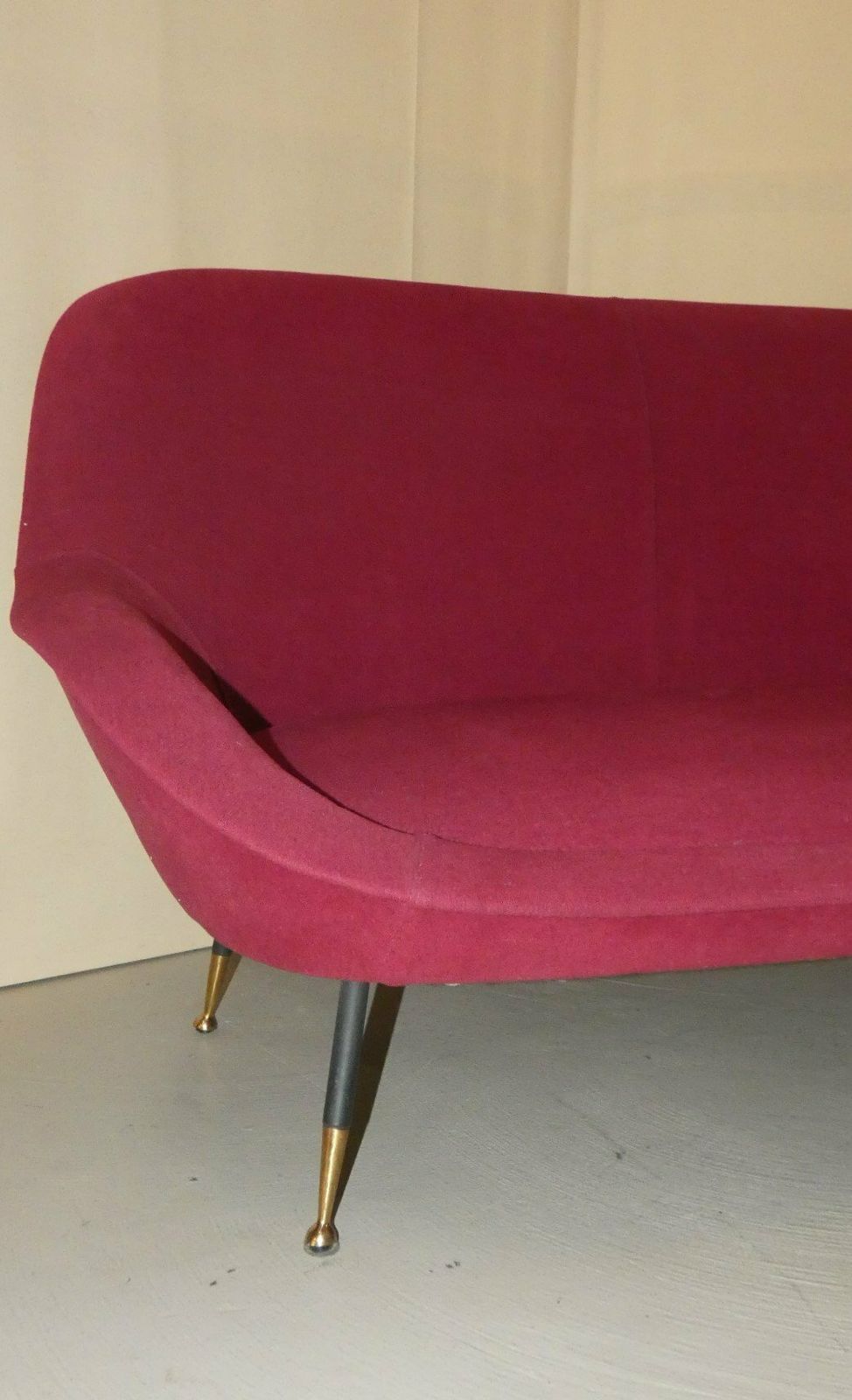 Italian 3 Seater Wool Sofa, 1950s photo for sale