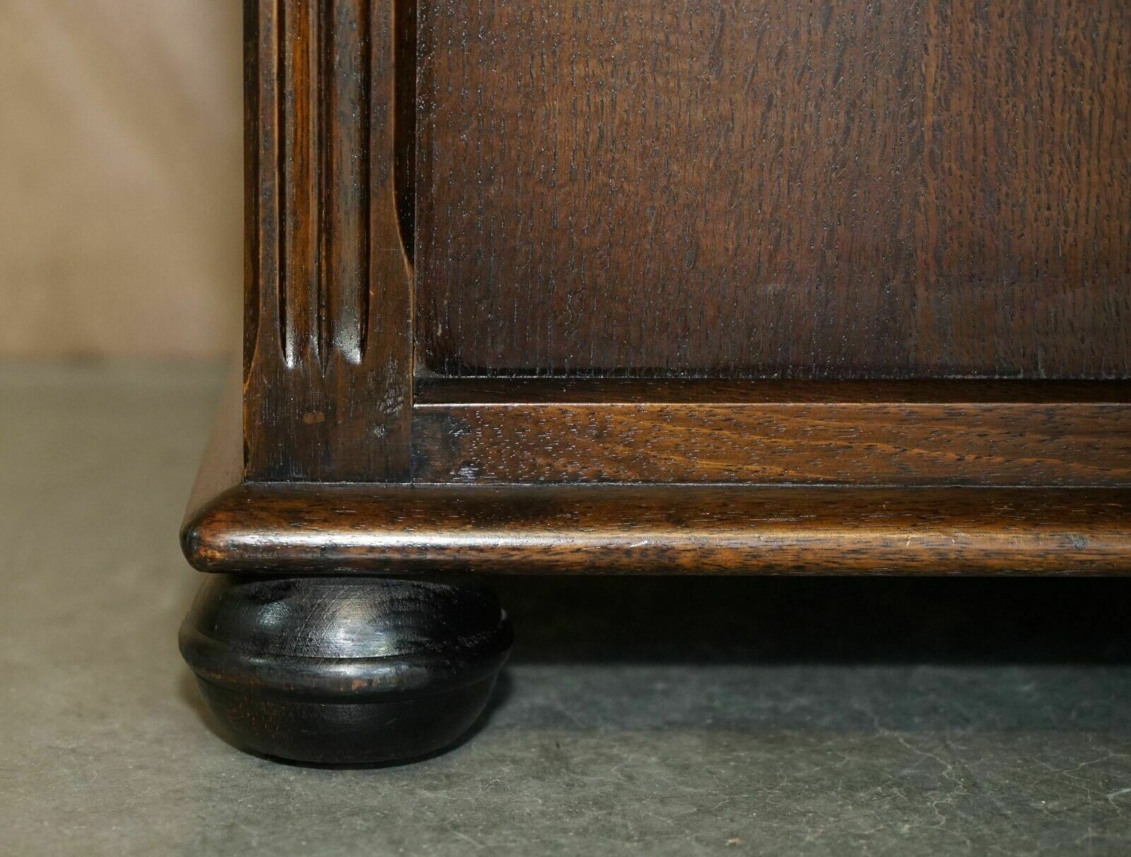 Vintage Jacobean Style English Oak Linen Trunk Or Chest For Clothes Toys Etc photo vinterior