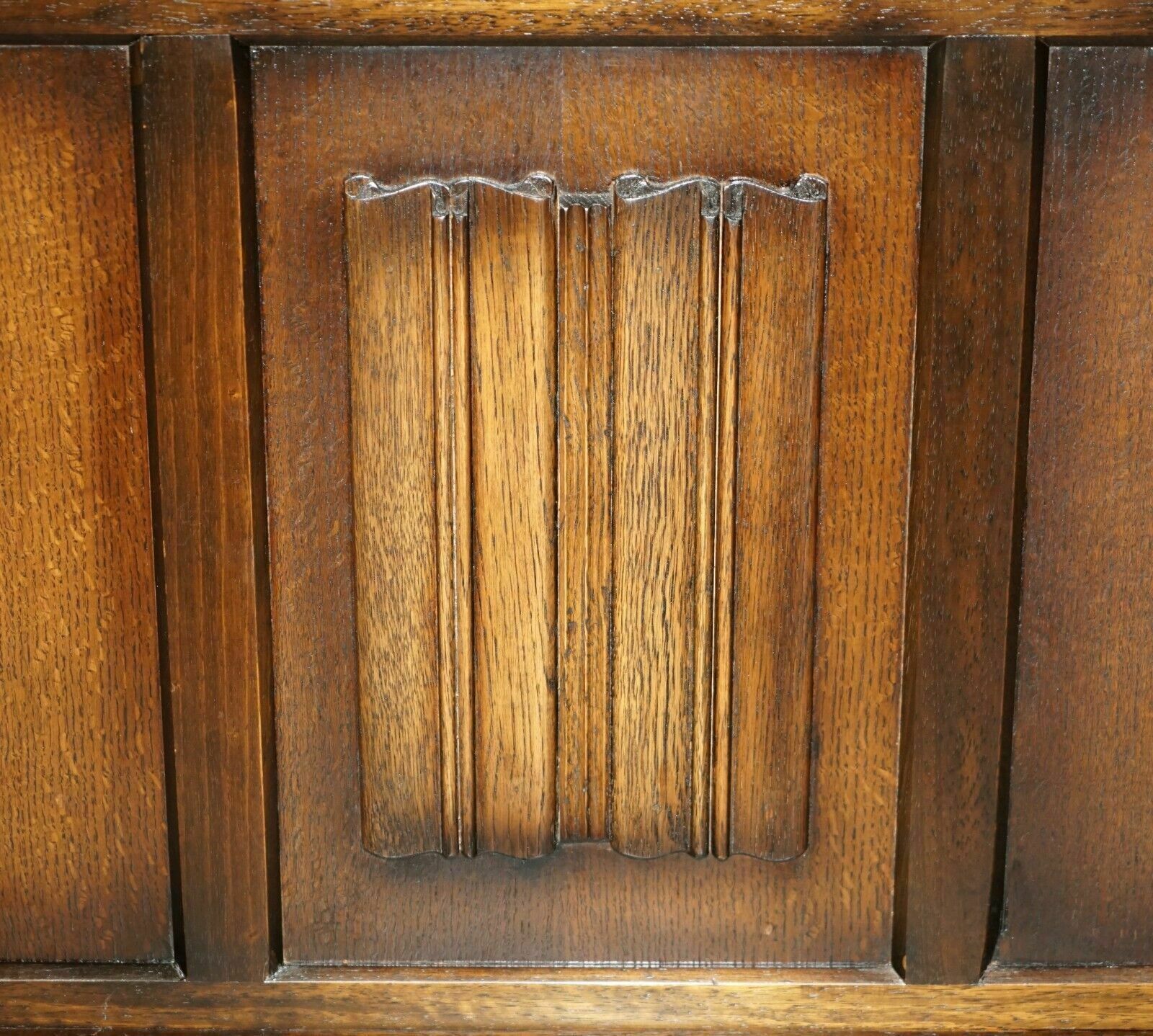 Vintage Jacobean Style English Oak Linen Trunk Or Chest For Clothes Toys Etc photo buy