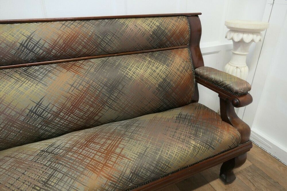 Long Waiting Room Seat Or Hall Bench photo vintage