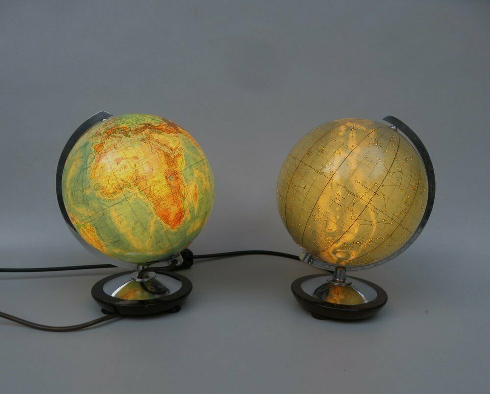 Terrestrial And Celestial Globes From Columbus, 1950s, Set Of 2 photo vinterior