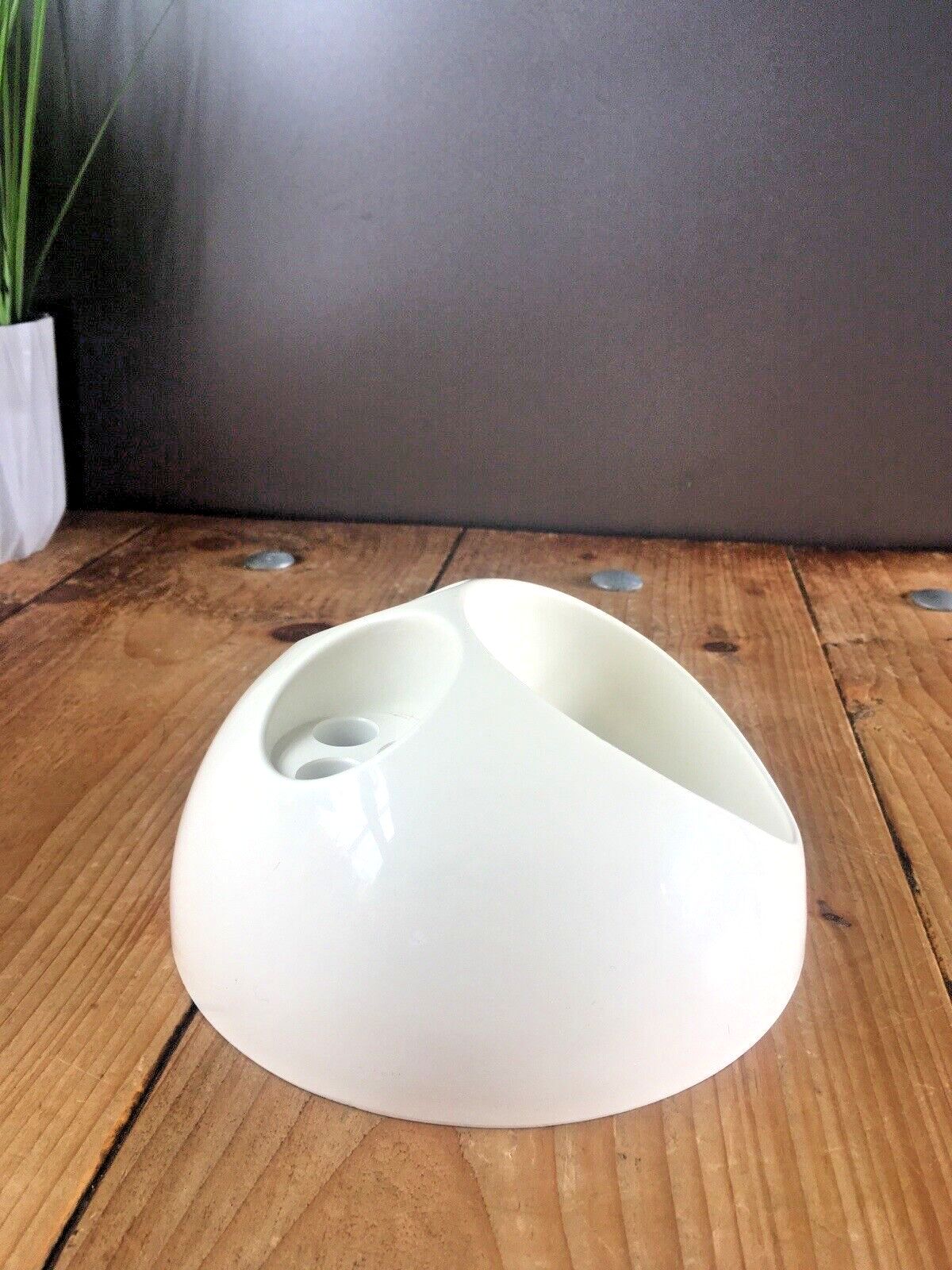 Mid Century 60's Plastic Space Age Gedy Italy Makio Hasuike 70's Desk Tidy Retro photo vinterior